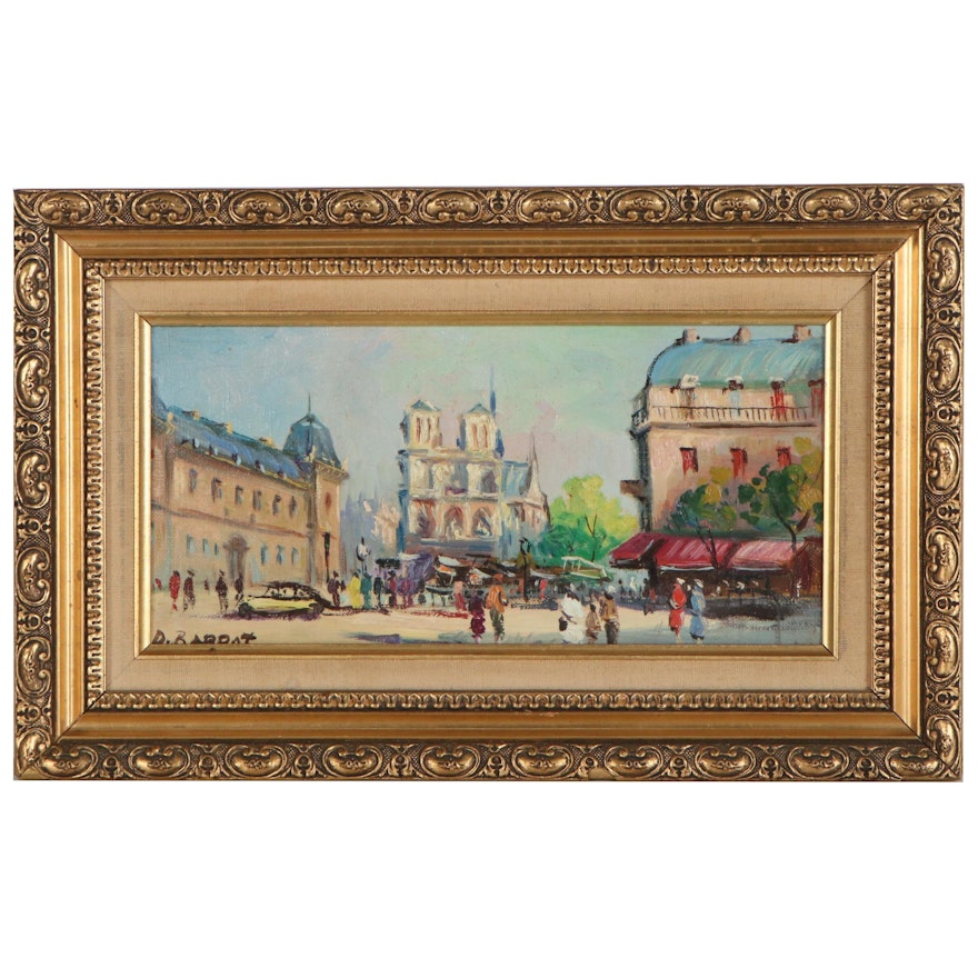 Impressionist Style Cityscape Oil Painting, 20th/21st Century