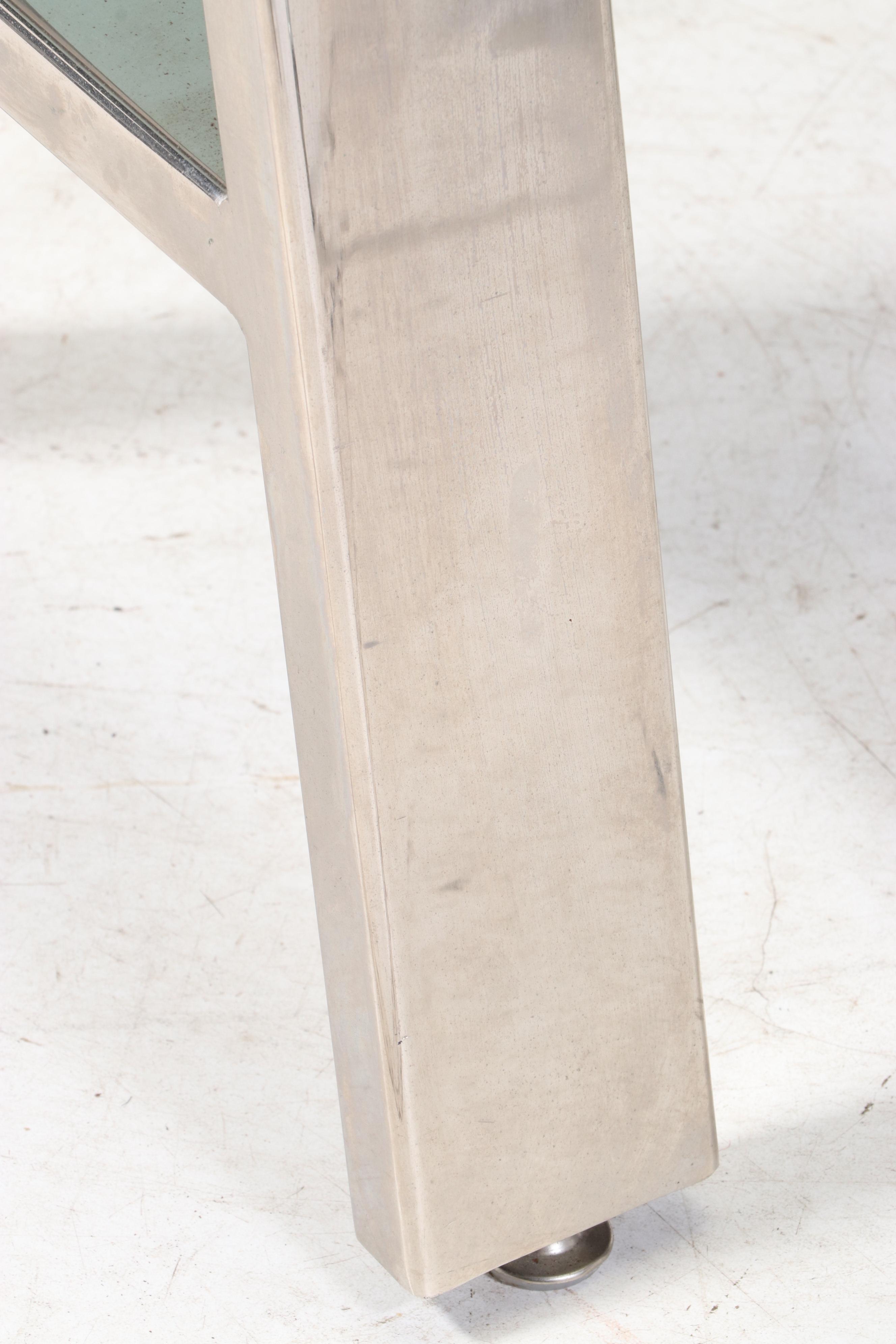 Contemporary Modern Glass and Chrome Office Desk