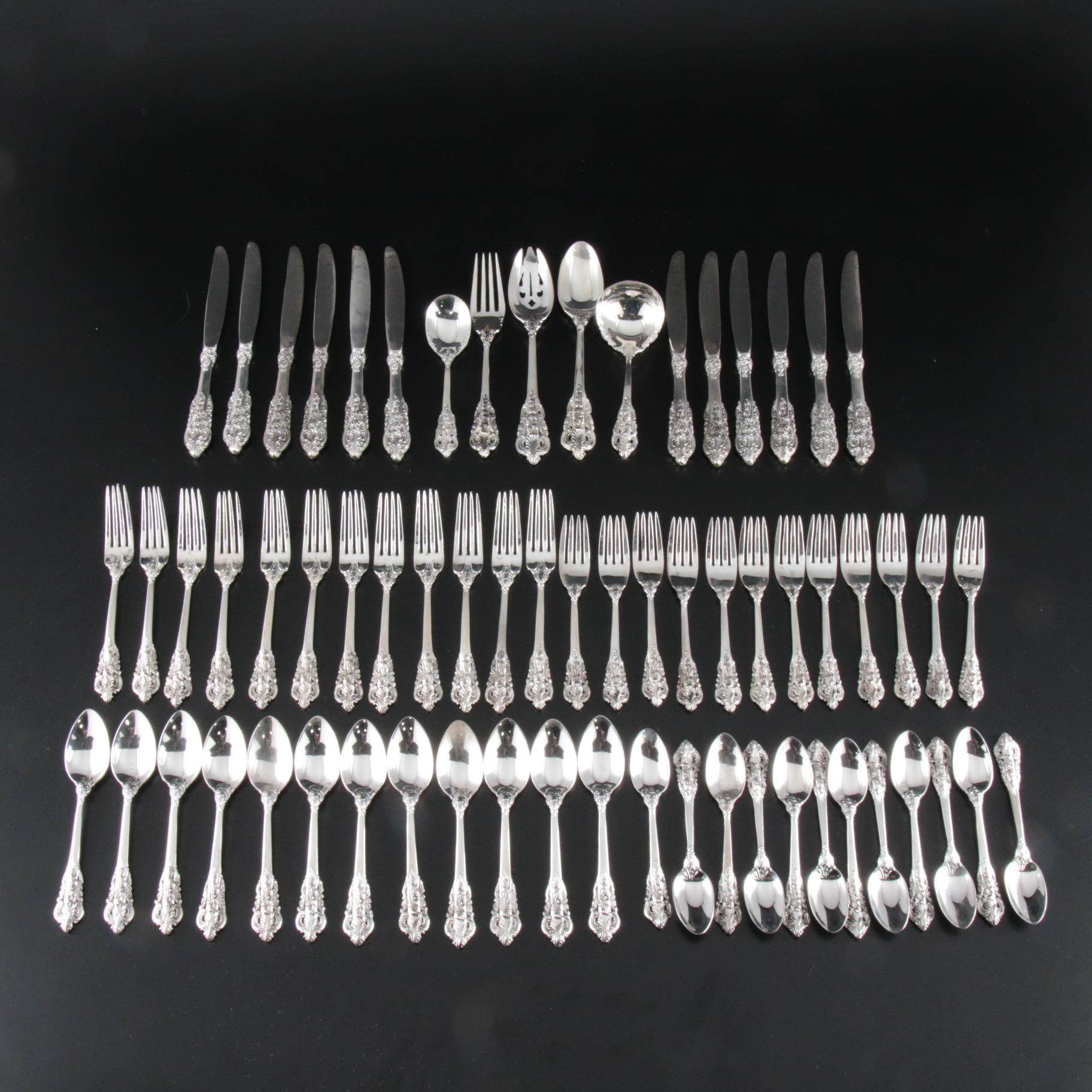 Godinger "Baroque" Silver Plate Flatware in Chest