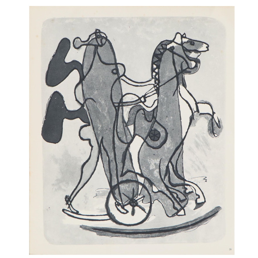 Double-Sided Rotogravure after Georges Braque for Verve, 1955