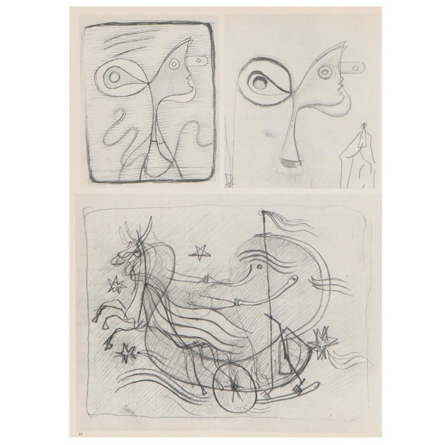 Double-Sided Rotogravure after Georges Braque for Verve, 1955