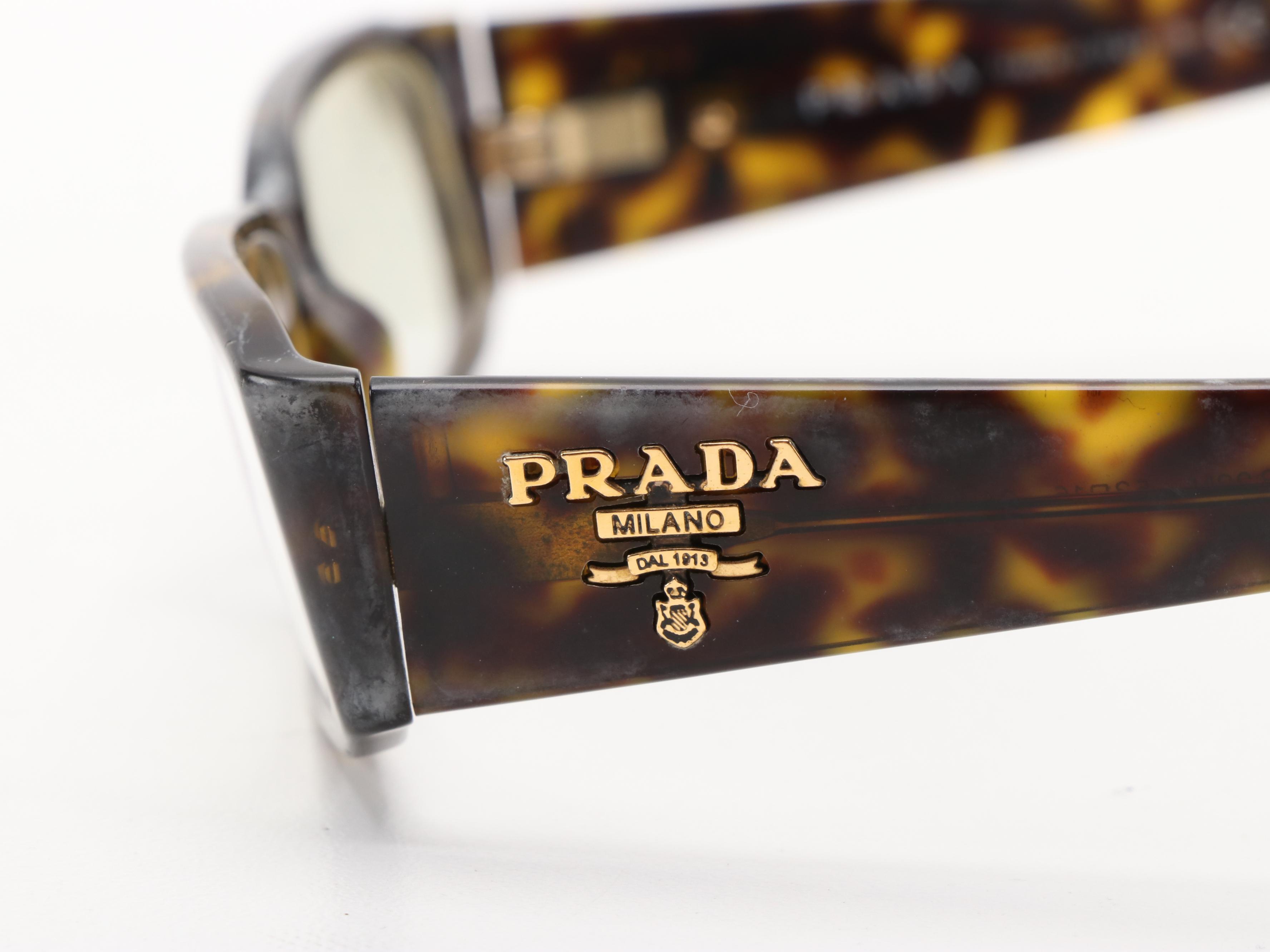 Prada VPR 22M Havana Prescription Eyeglasses with Case and Box