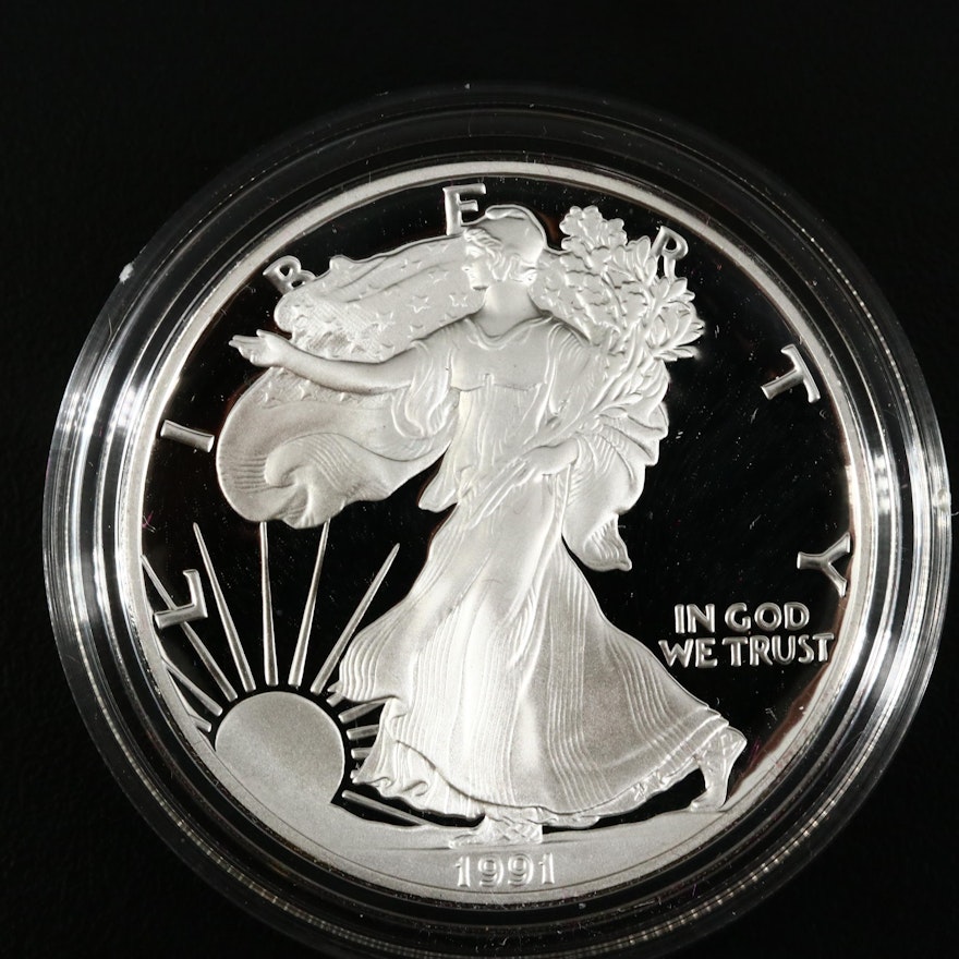 1991-S American Silver Eagle $1 Proof Bullion Coin