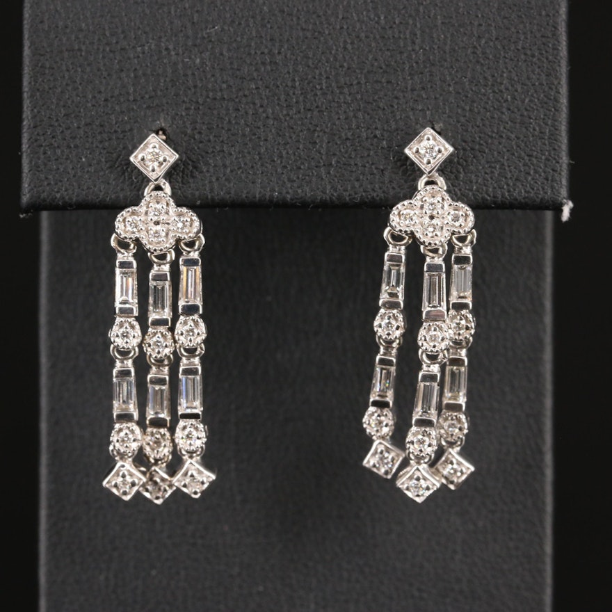 18K 1.98 CTW Diamond Articulating Earrings
