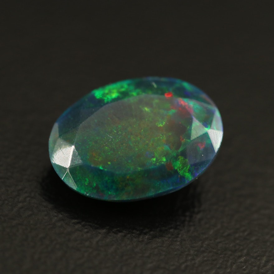 Loose 2.00 CT Oval Faceted Opal