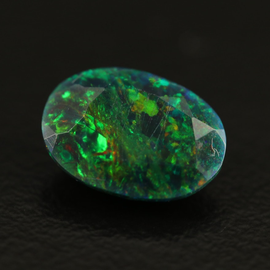 Loose 1.27 CT Oval Faceted Opal