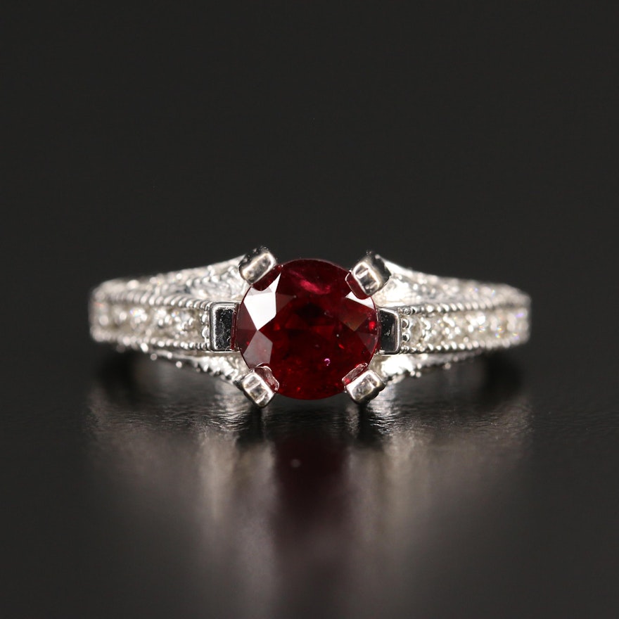 14K Ruby and Diamond Ring