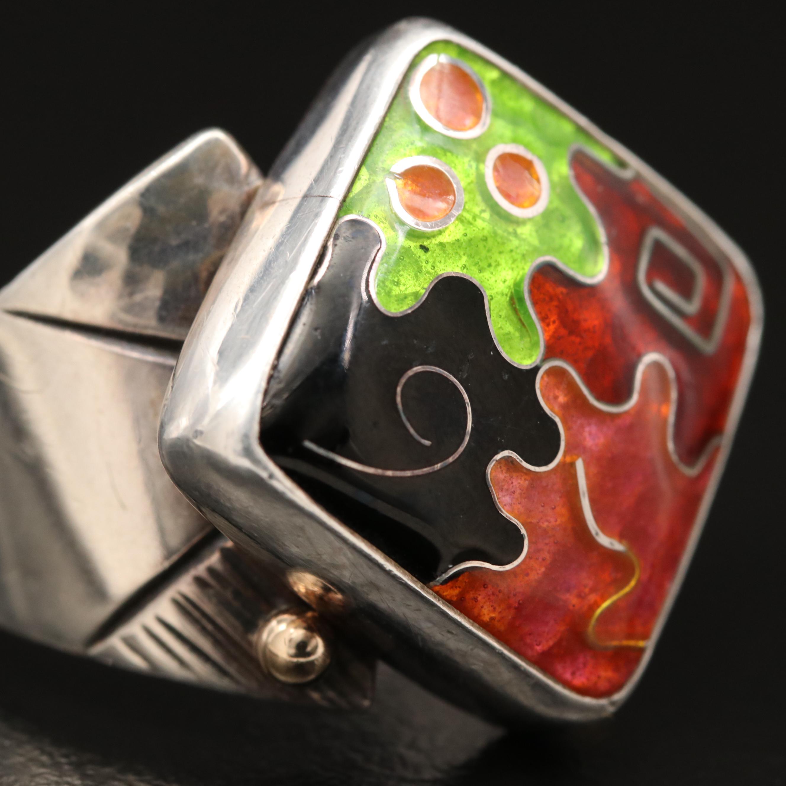Bill and Lisa Bailey Studio Art Cloisonné Ring with 14K Accents