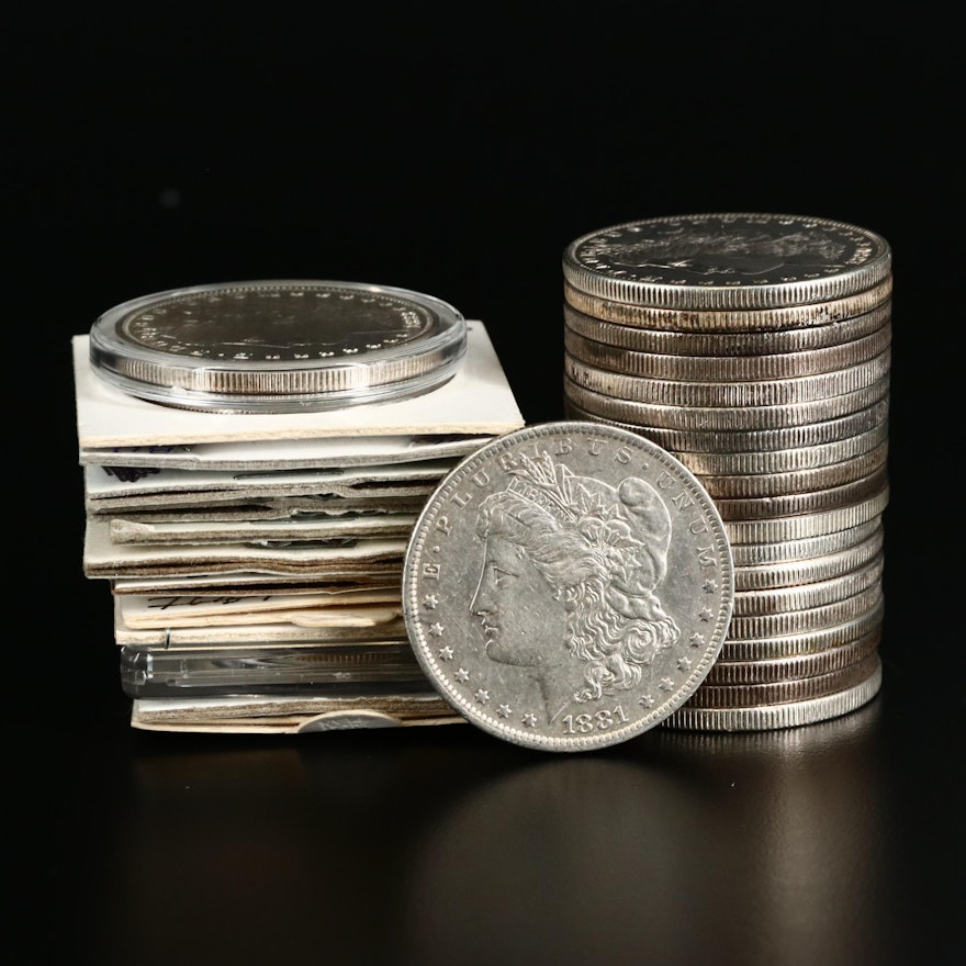 Thirty-Three Morgan Silver Dollars, 1878–1921