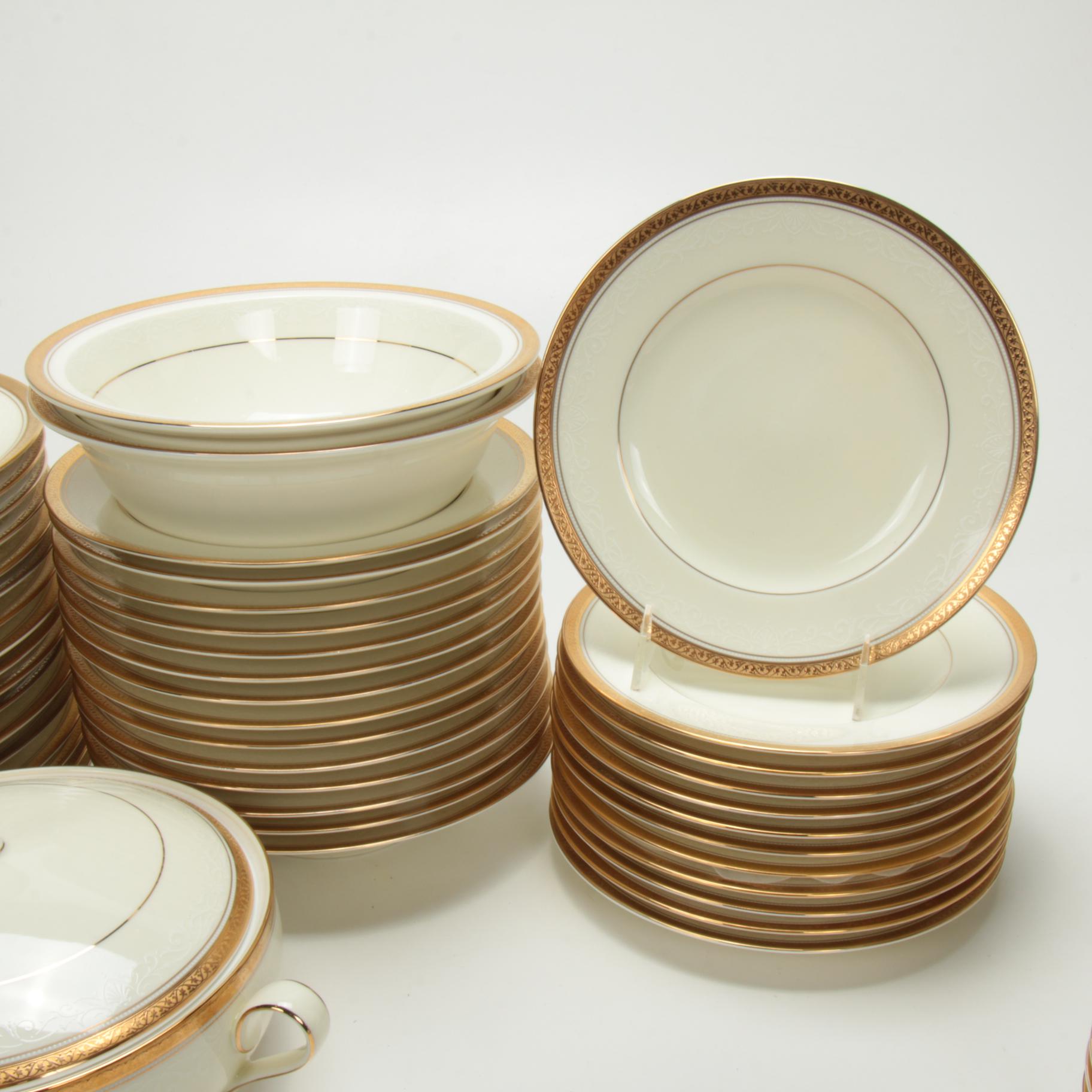 Noritake "Ardmore Gold" Porcelain Dinnerware and Serving Pieces, 2000–2006
