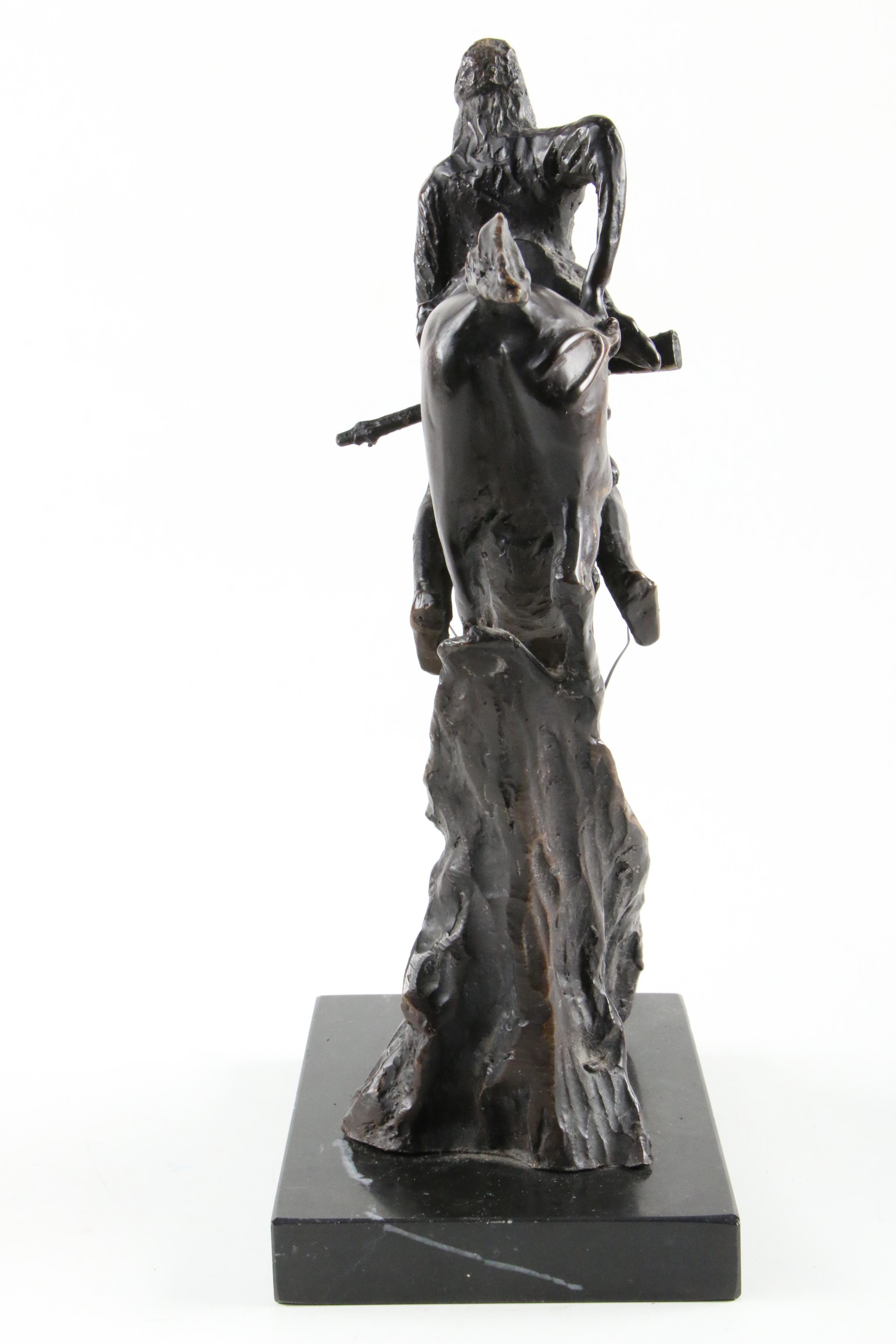 Brass Sculpture after Frederic Remington "Mountain Man"