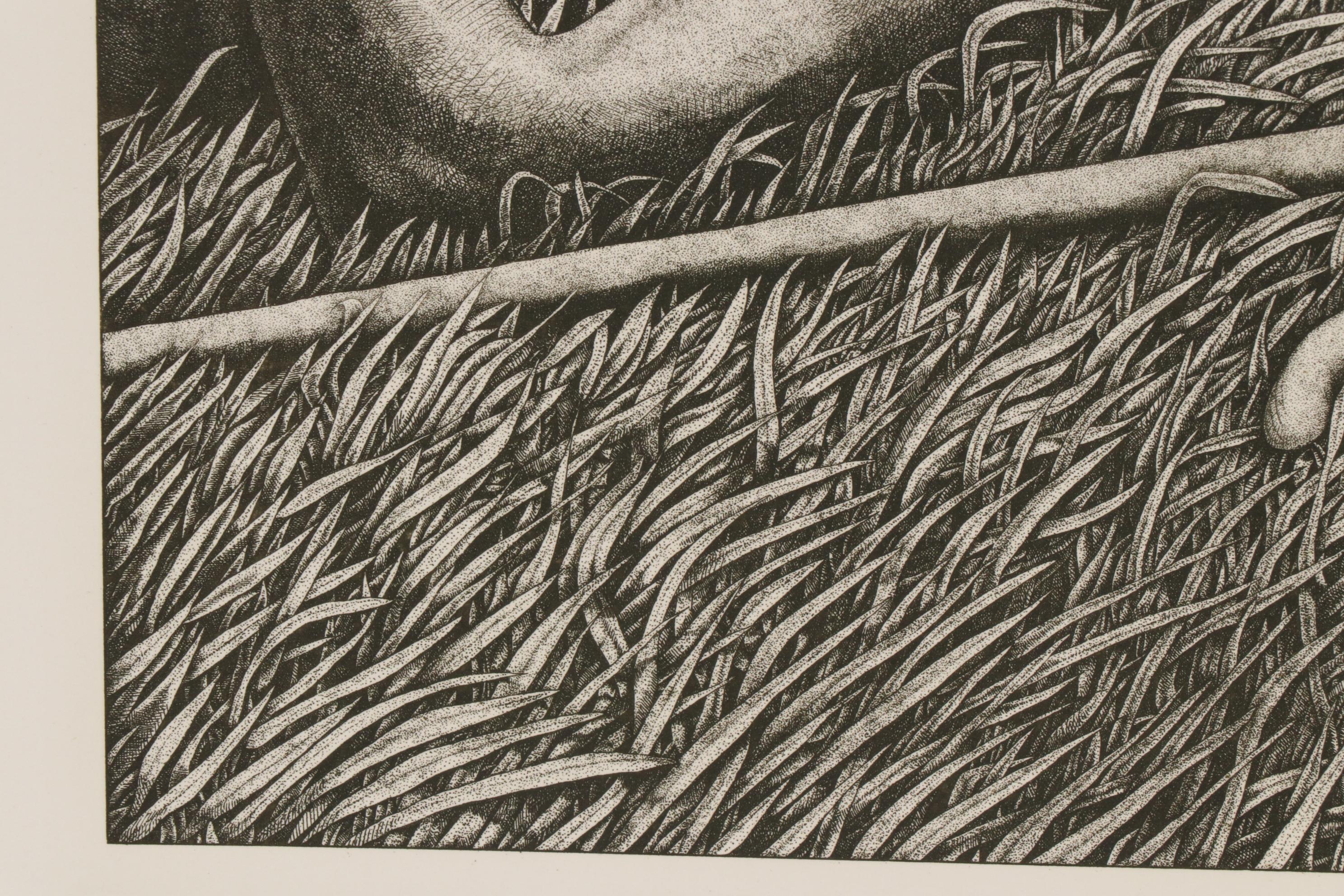 Marvin Hayes Biblical Copperplate Etching "23rd Psalm", 1976