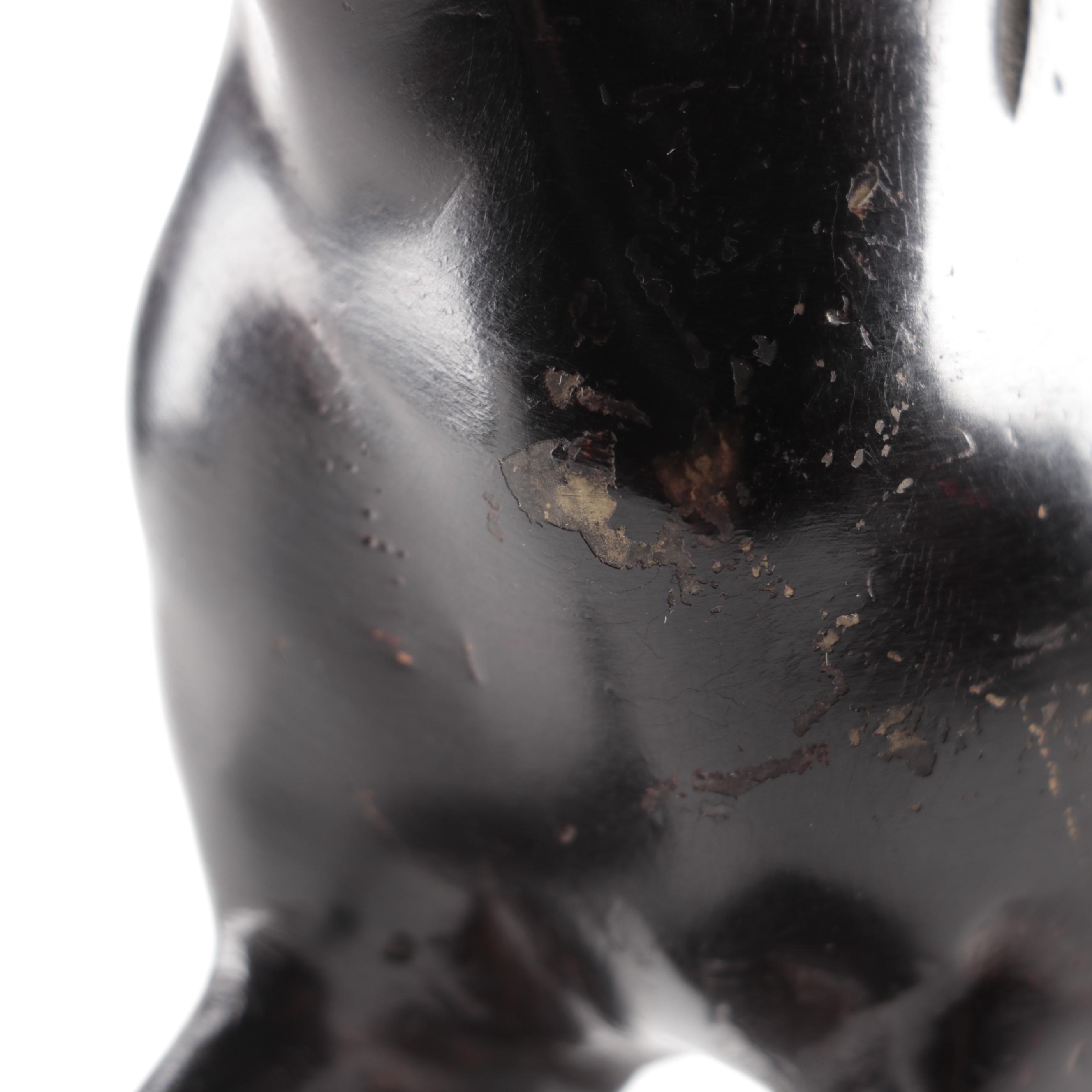 Patinated Cast Brass Horse Sculpture