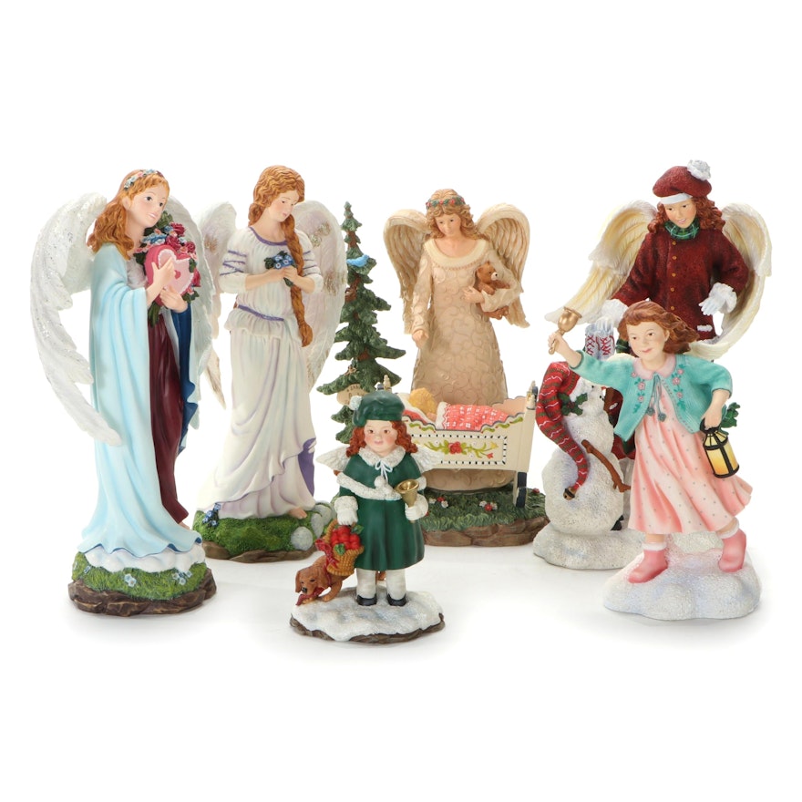 Pipka "Earth Angels" Ceramic Hand-Painted Limited Edition Figurines