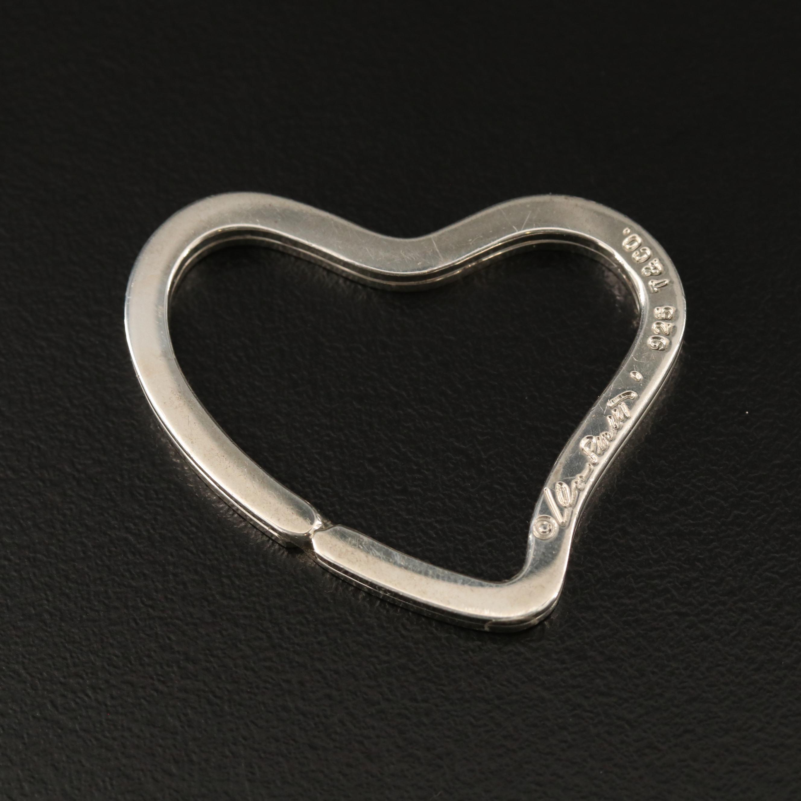 Elsa Peretti for Tiffany & Co. Sterling Silver Heart Shaped Key Ring