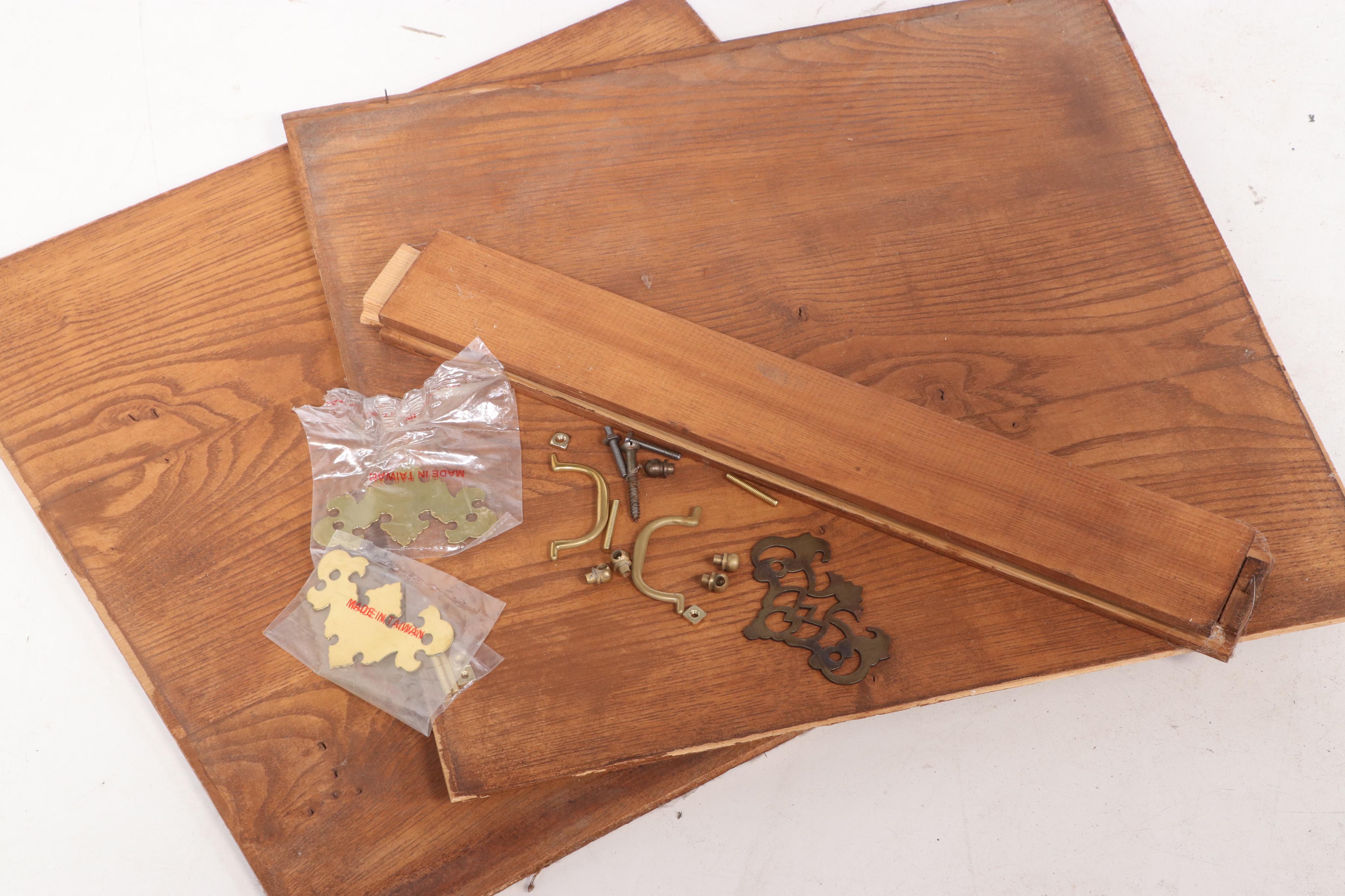 George III Style Yew Wood Linen Press, 20th Century