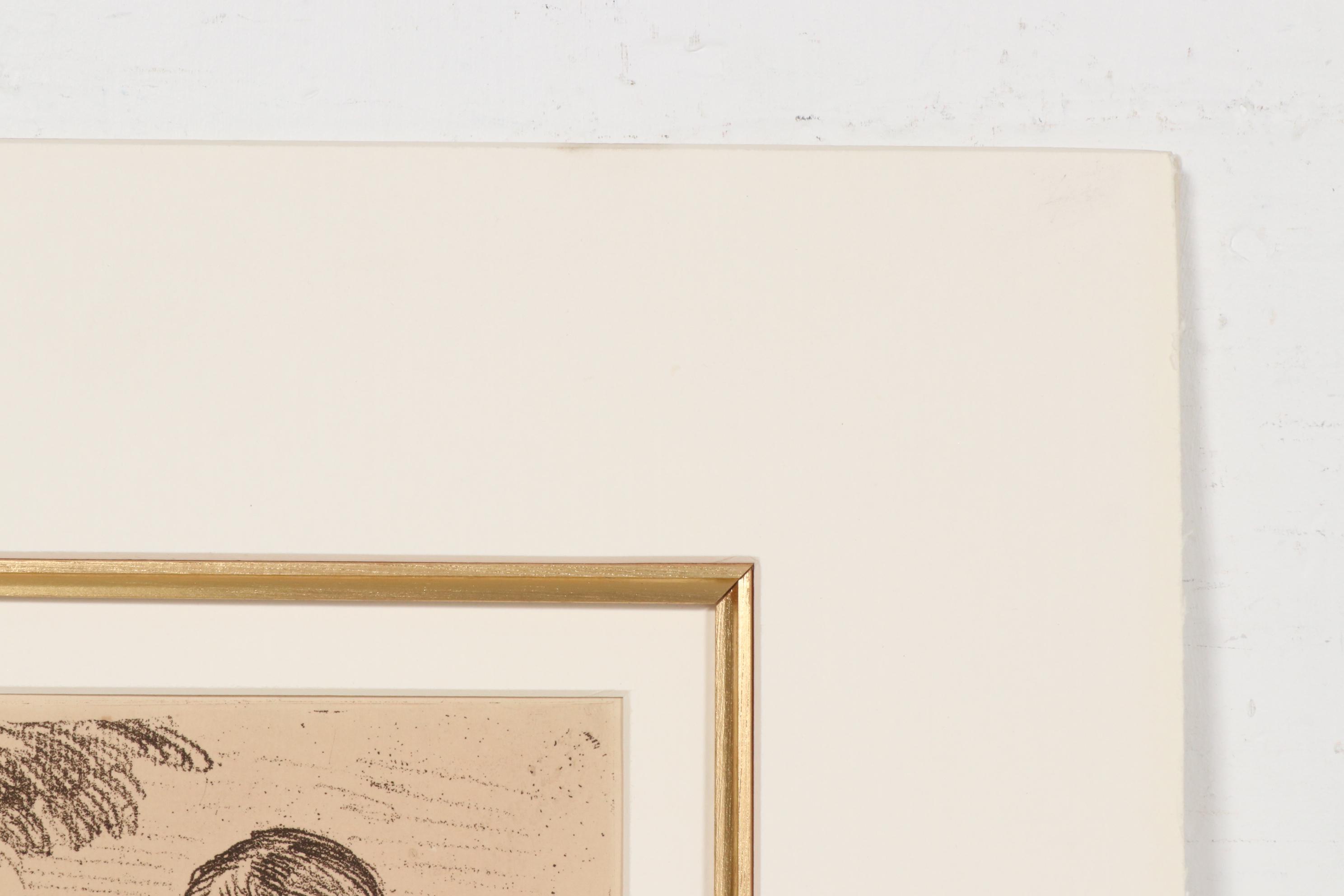 Pierre Renoir Etching "Femme Nue Assise," 1909