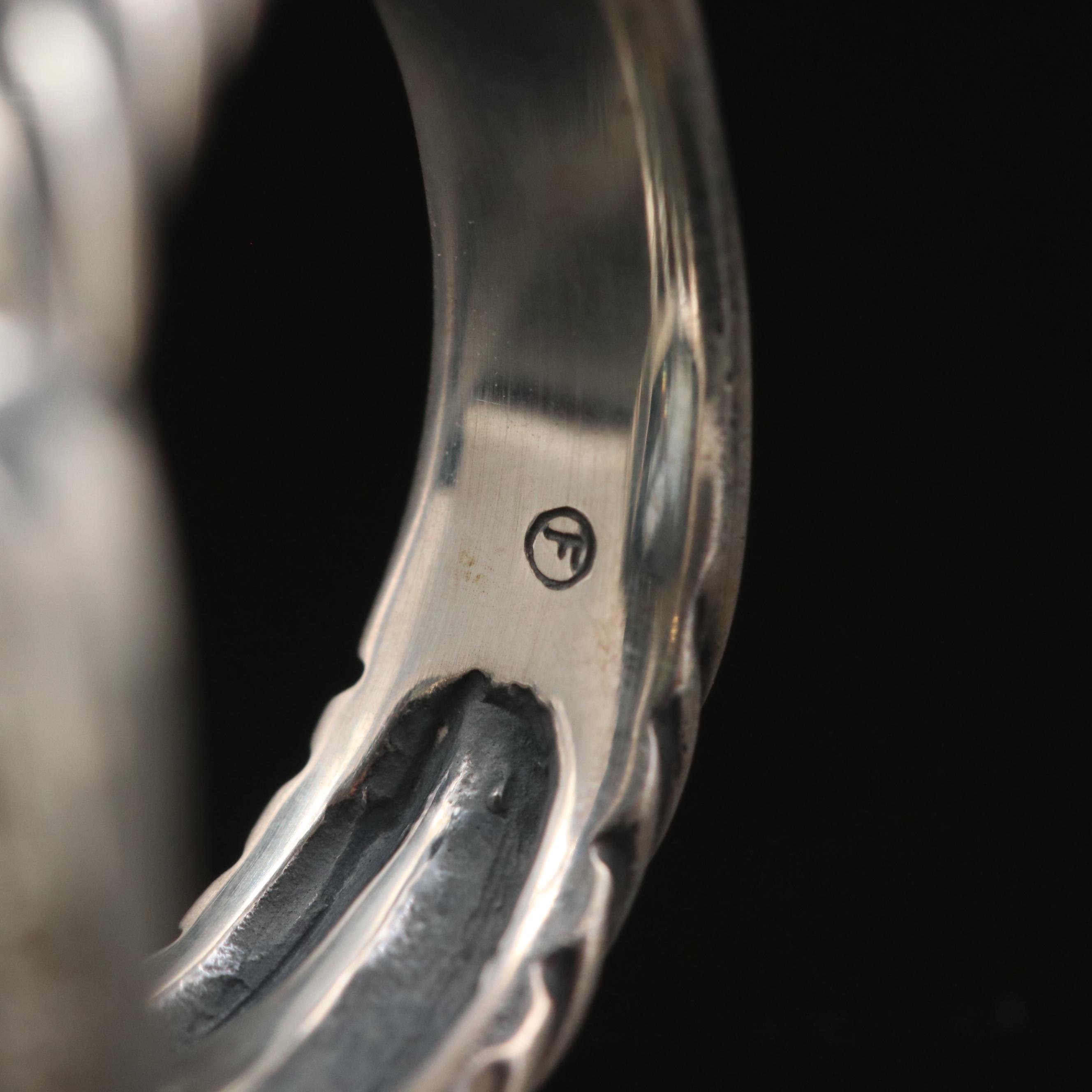 David Yurman Sterling Silver Topaz and Diamond Ring