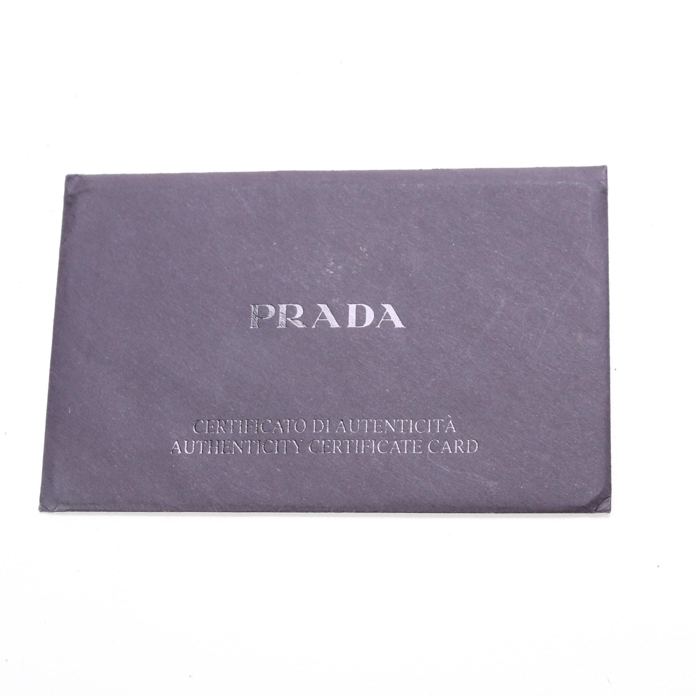 Prada Accessory Bag in Canvas with Saffiano Leather Accents
