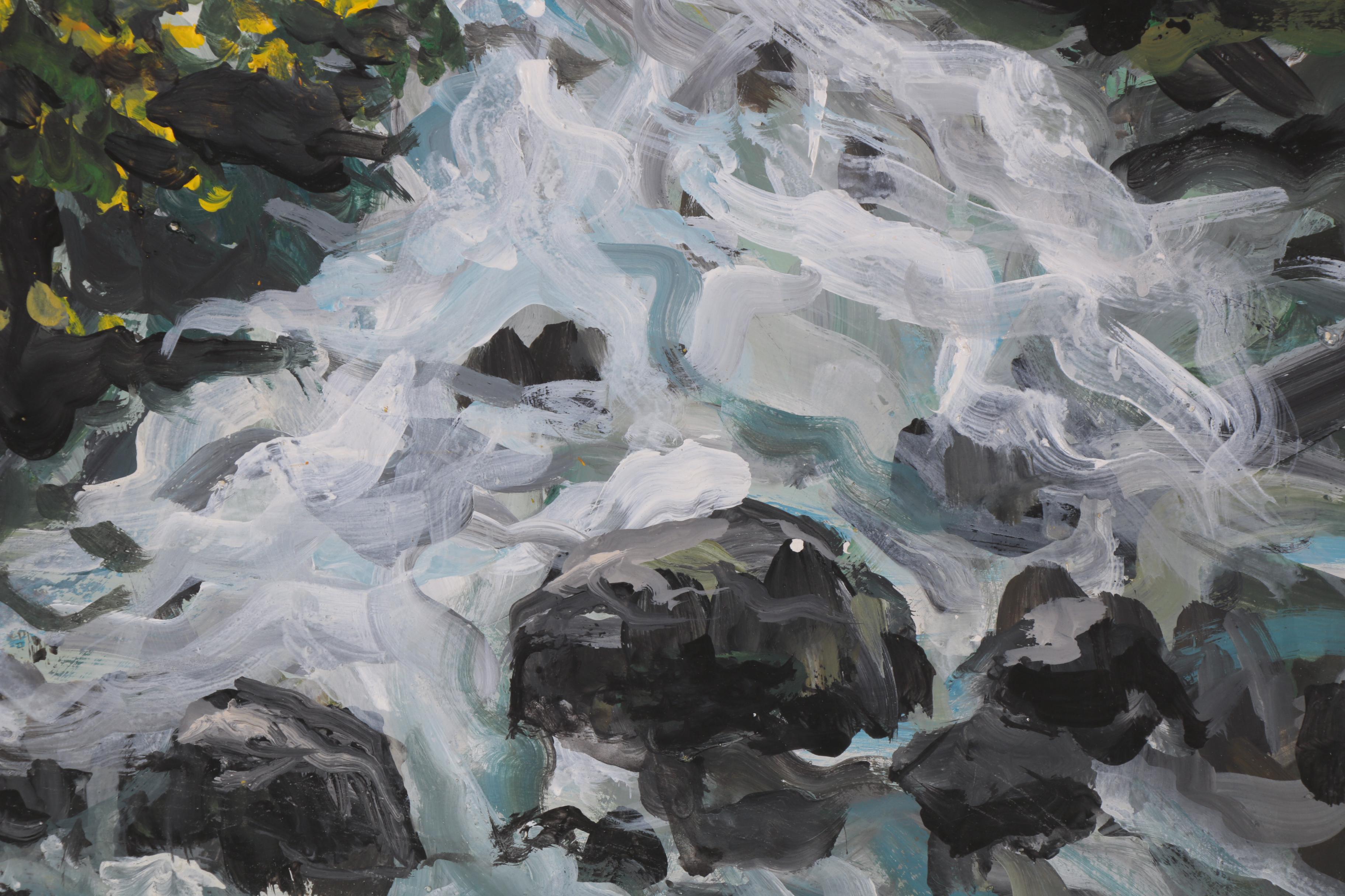 Bill Salamon Landscape Acrylic Painting, Late 20th Century