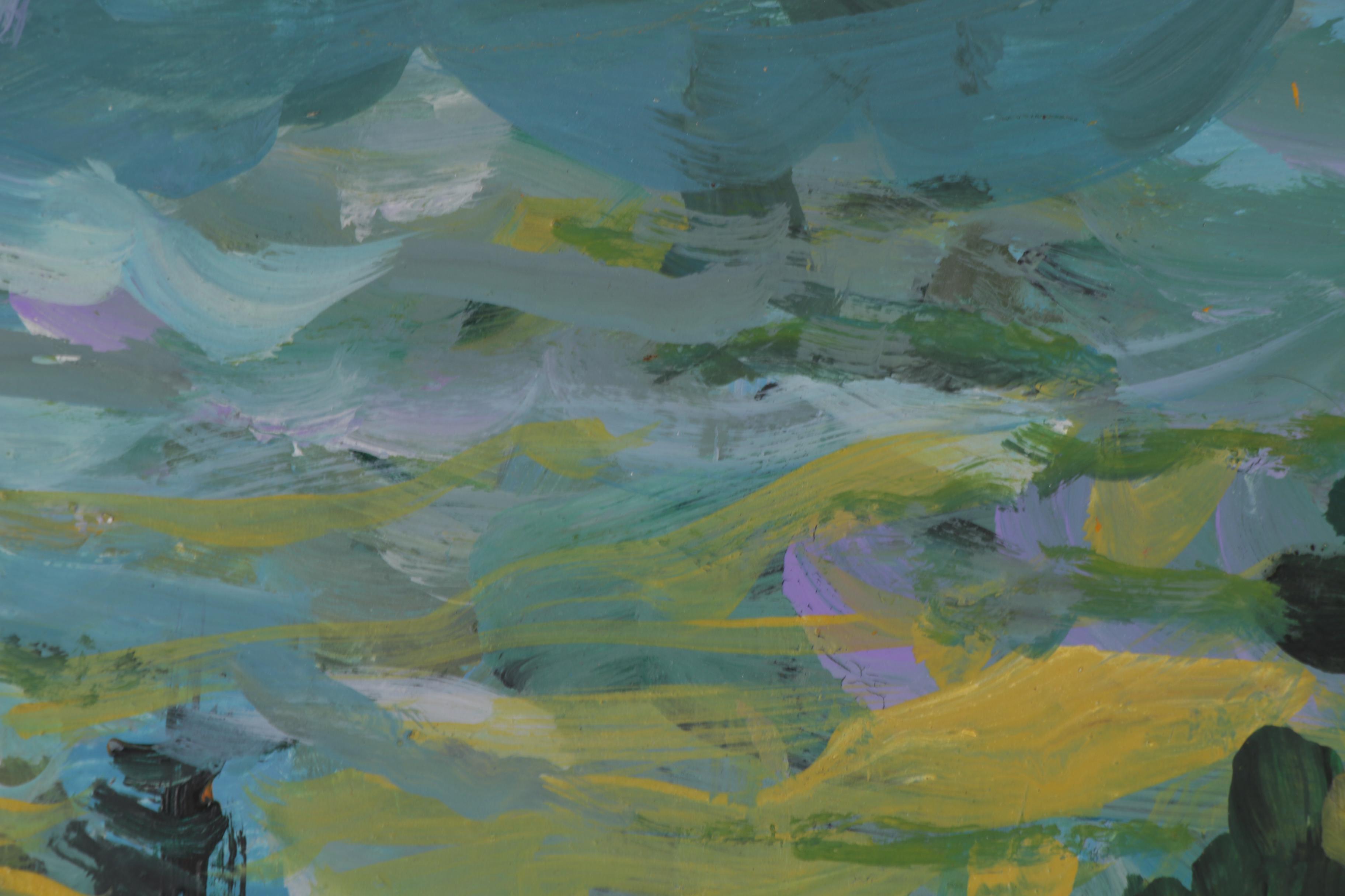 Bill Salamon Landscape Acrylic Painting, Late 20th Century