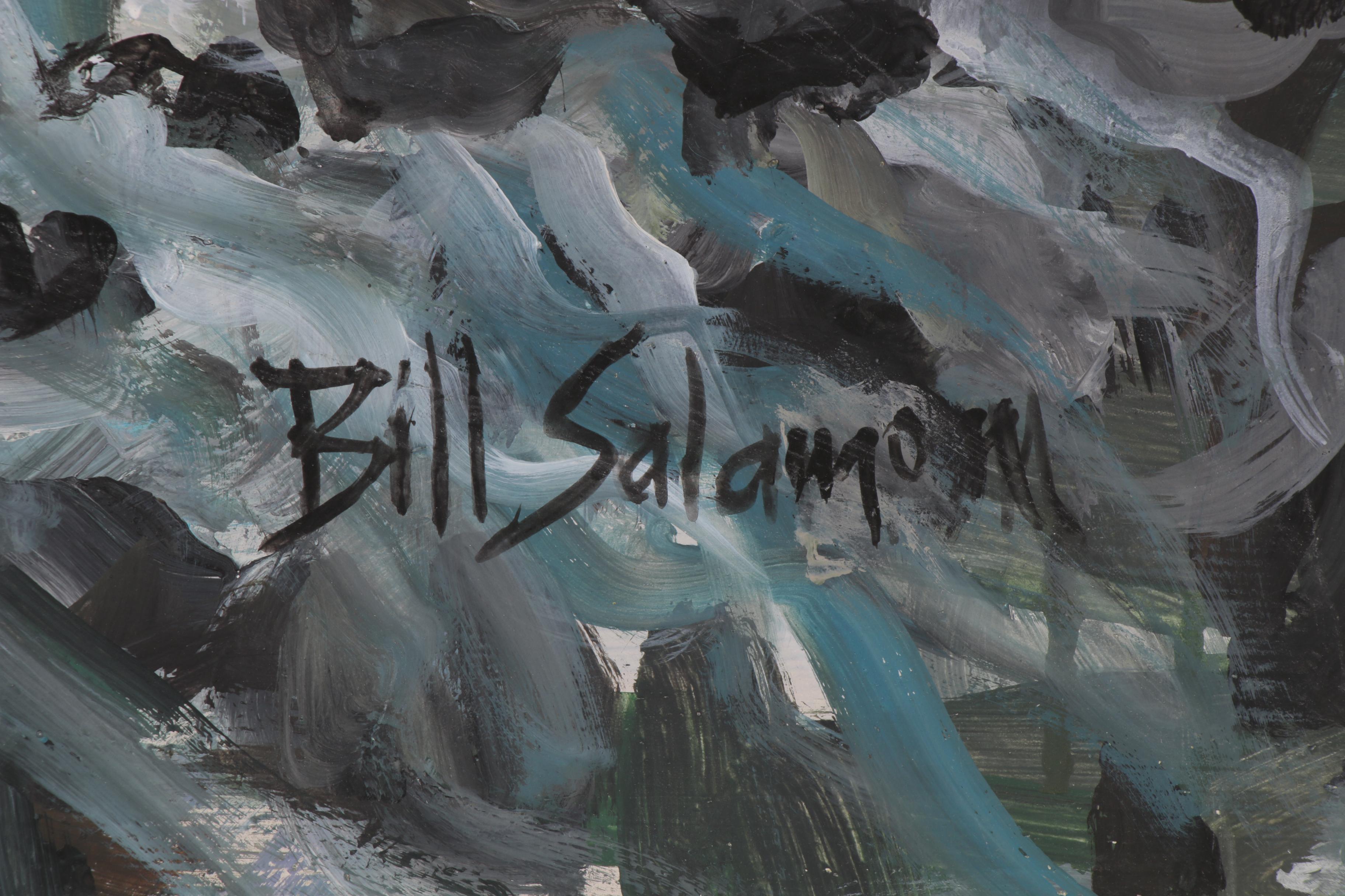 Bill Salamon Landscape Acrylic Painting, Late 20th Century