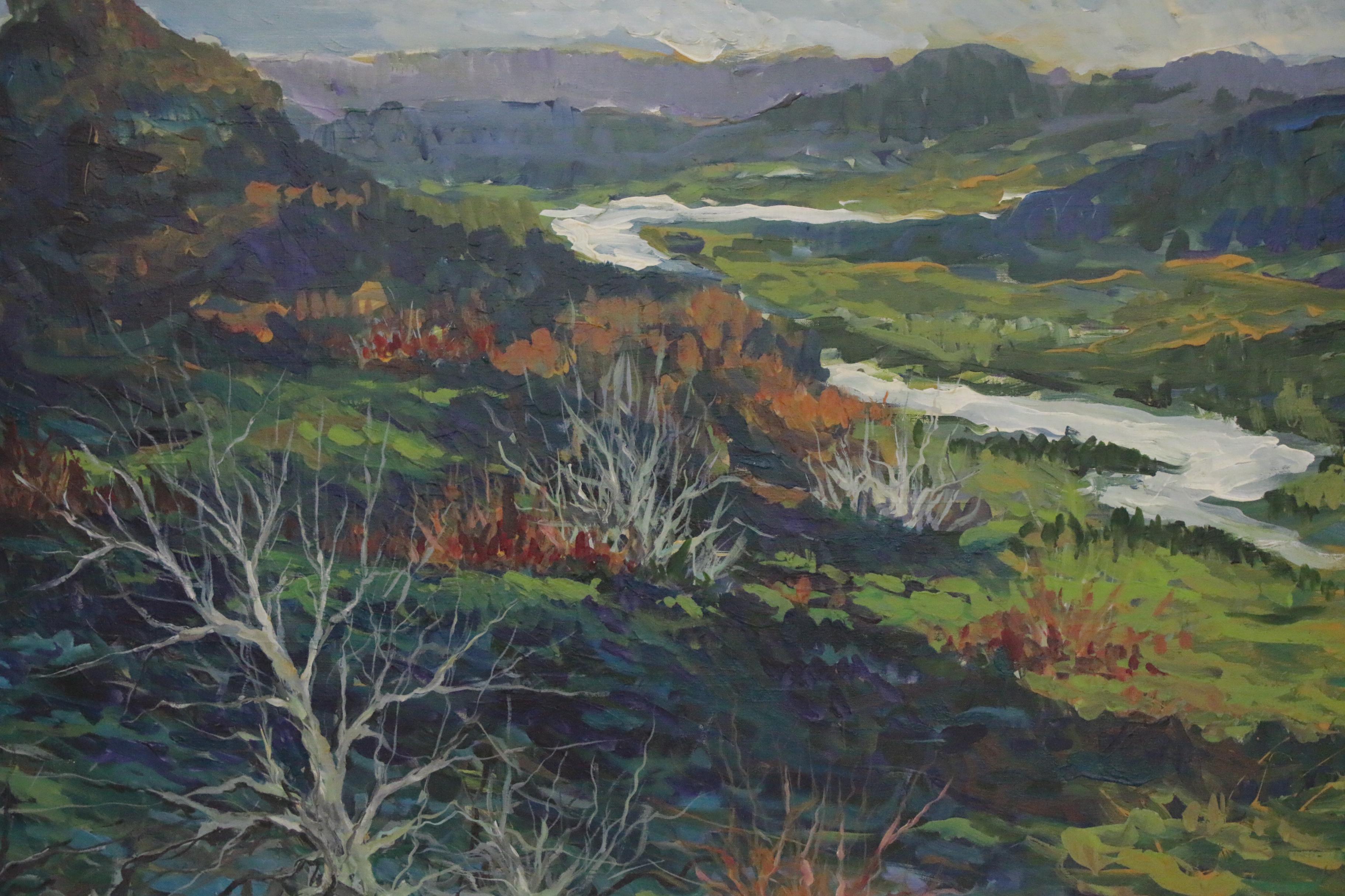 Bill Salamon Landscape Acrylic Painting, Late 20th Century