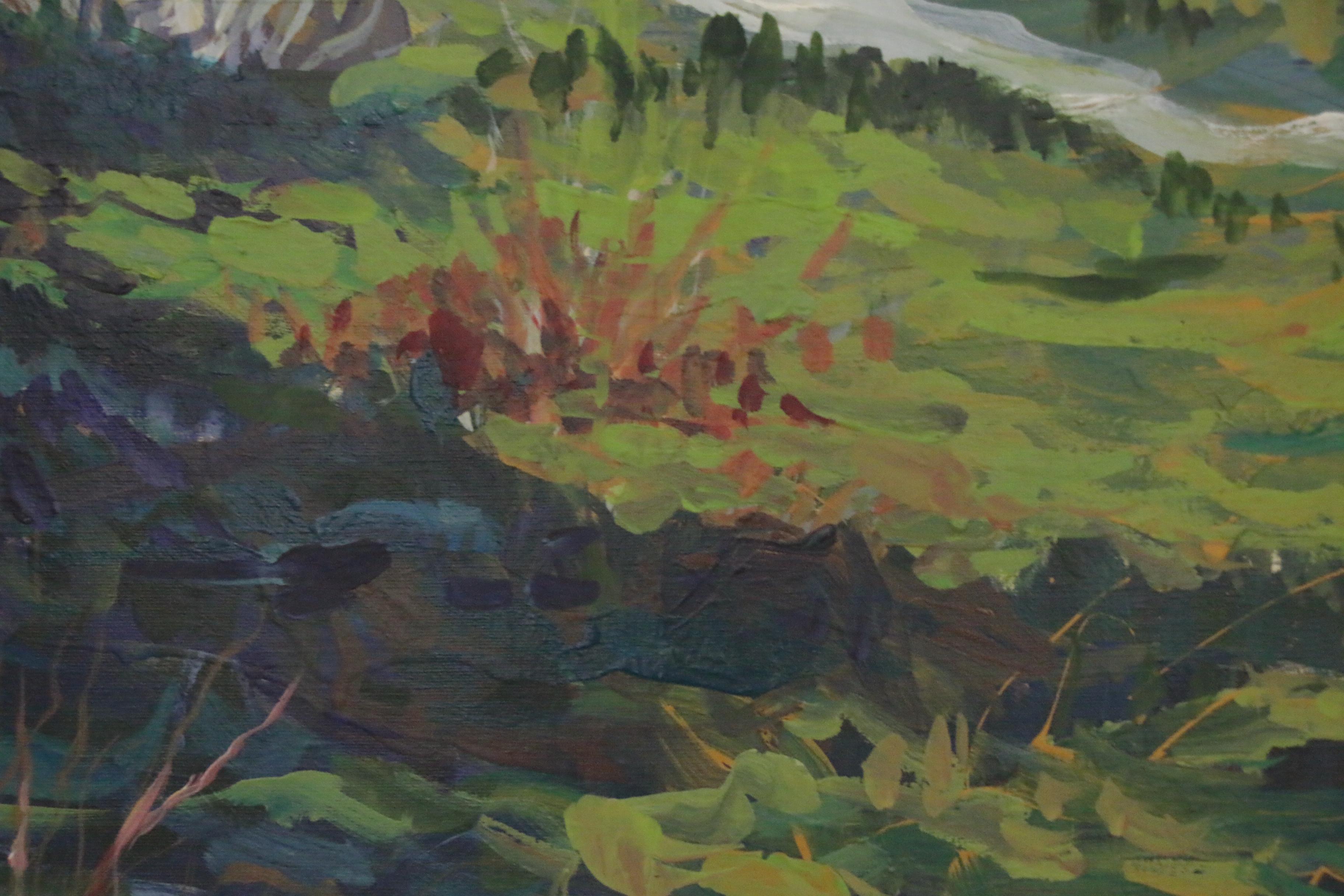 Bill Salamon Landscape Acrylic Painting, Late 20th Century