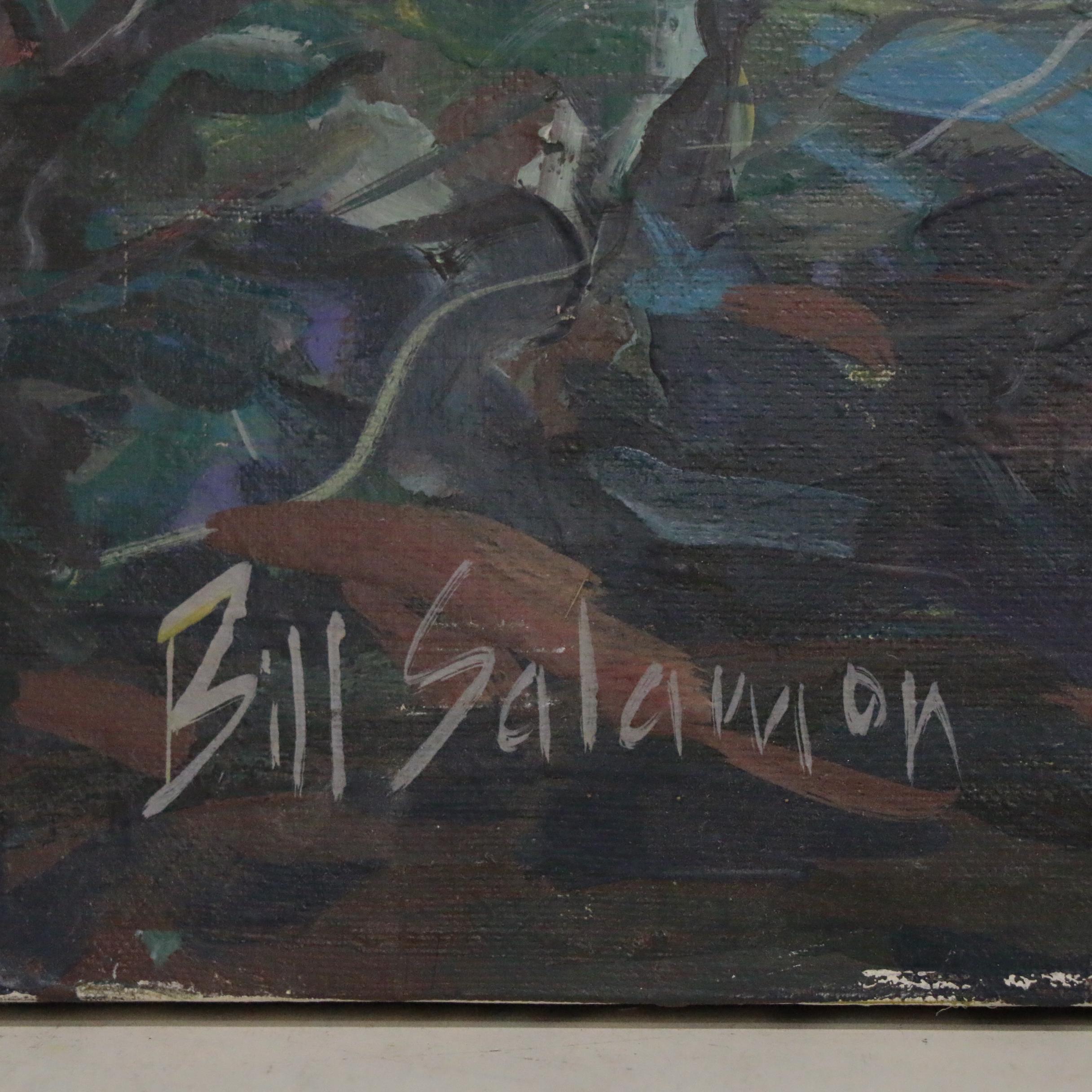 Bill Salamon Landscape Acrylic Painting, Late 20th Century