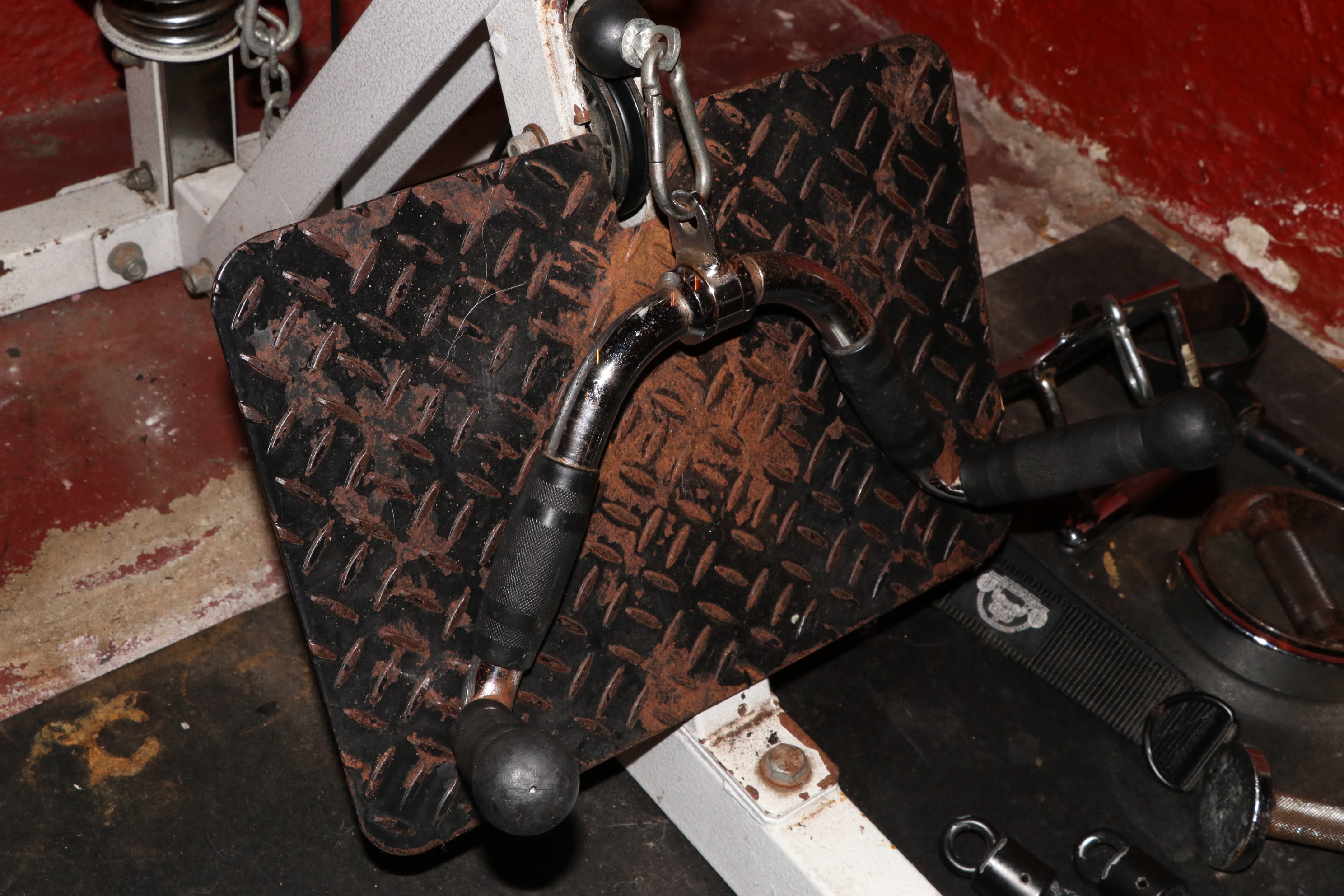 BodyCraft Cable Machine with Standard Weight Plates and Attachments