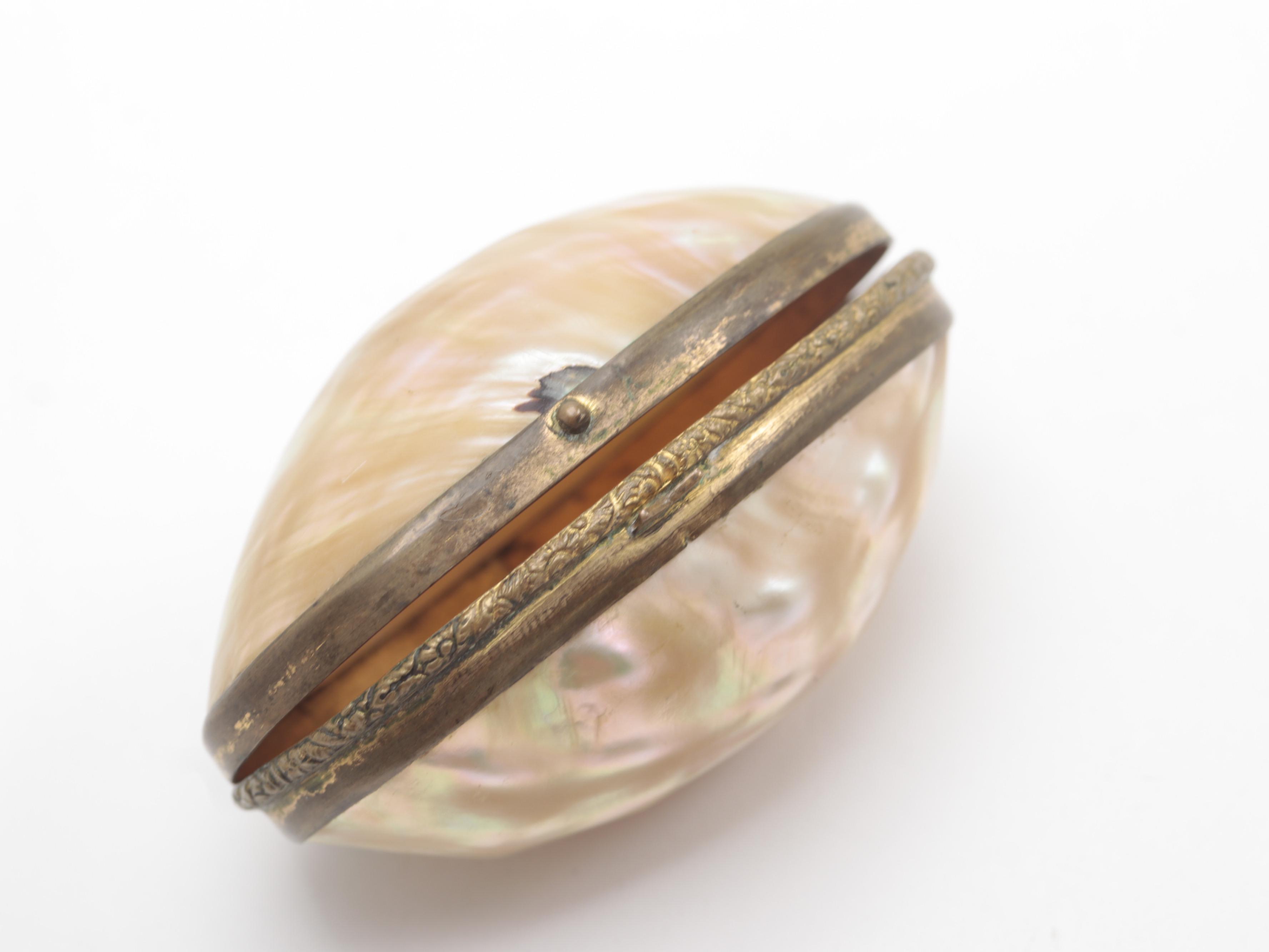 Mother-of-Pearl and Brass Box