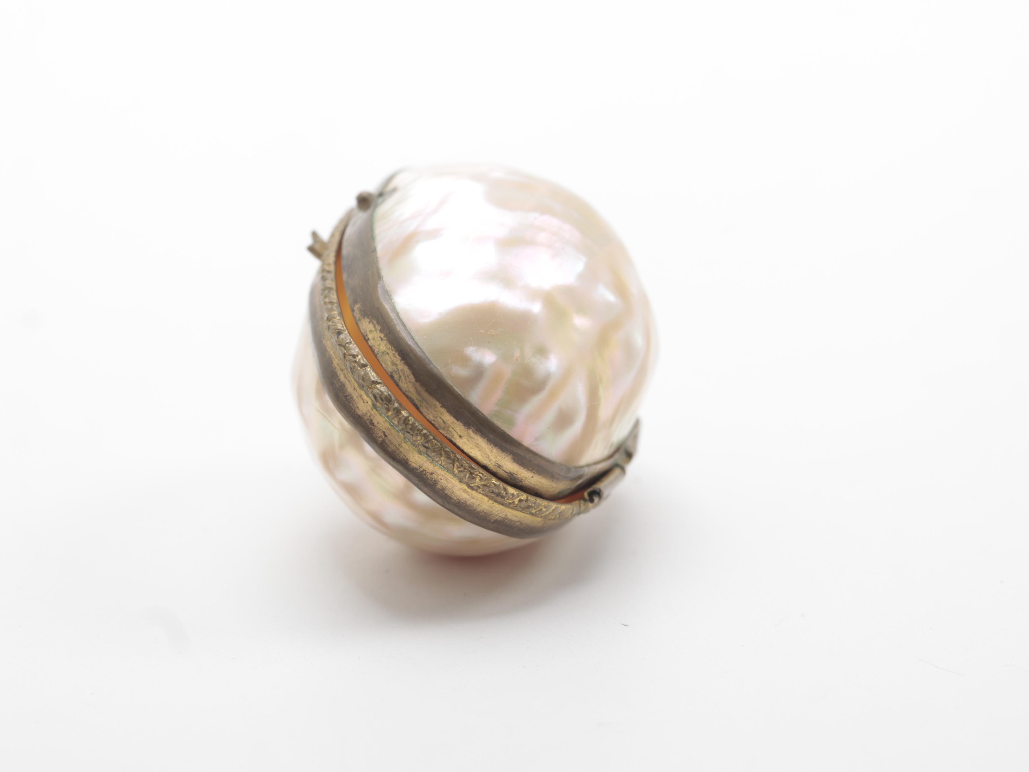 Mother-of-Pearl and Brass Box