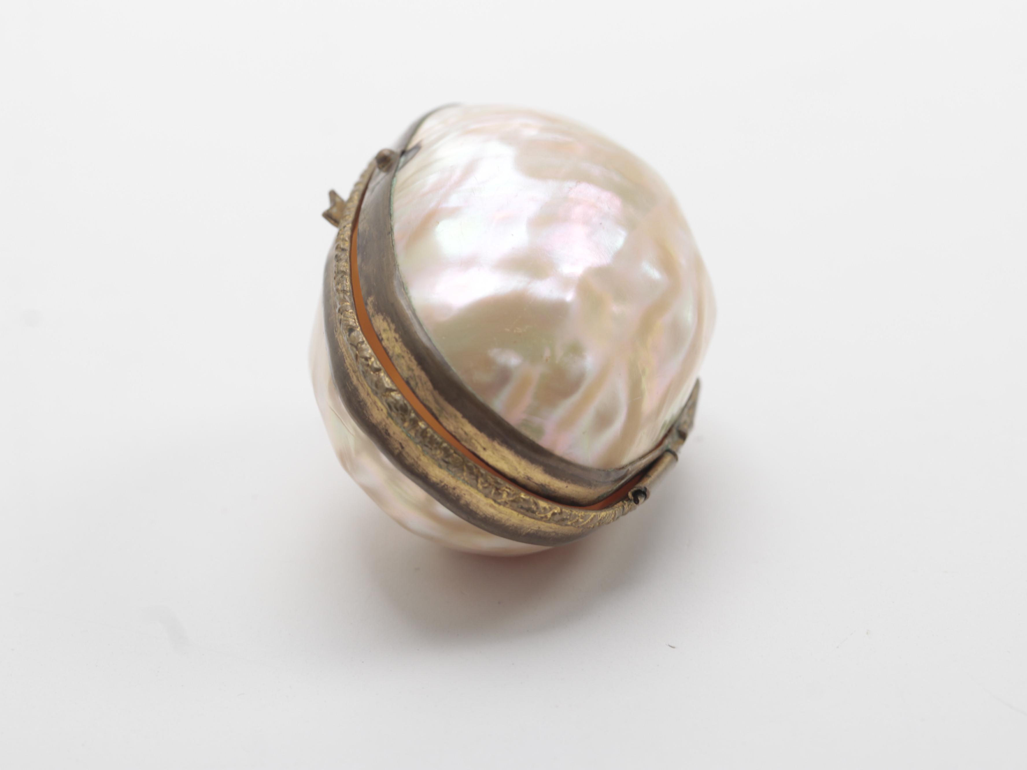 Mother-of-Pearl and Brass Box