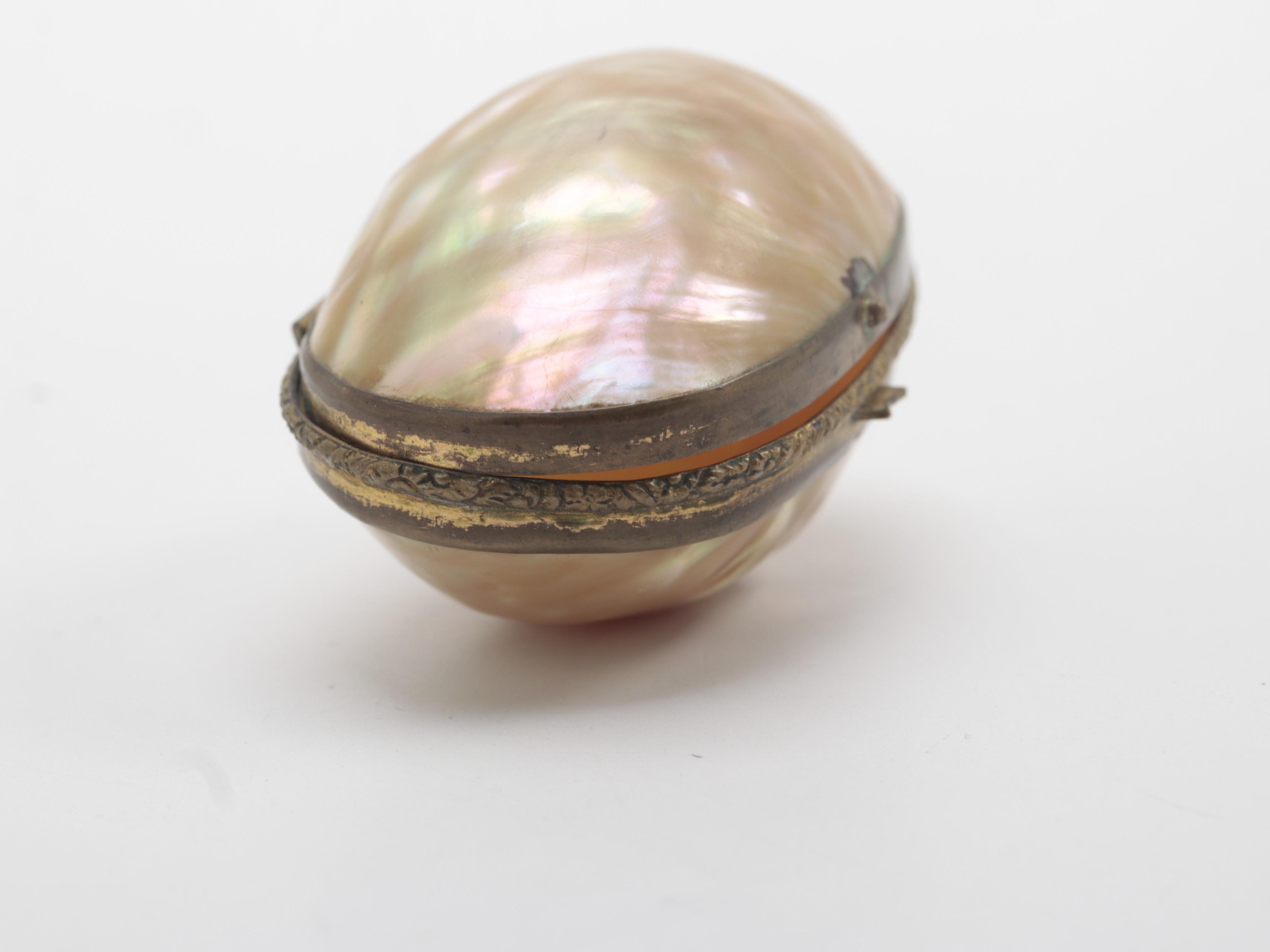 Mother-of-Pearl and Brass Box