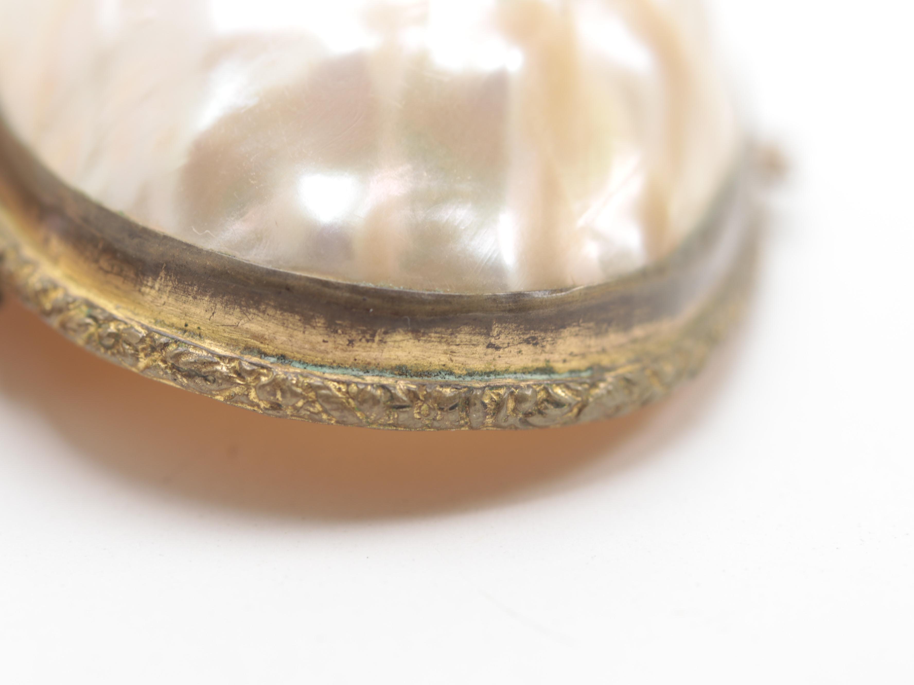 Mother-of-Pearl and Brass Box