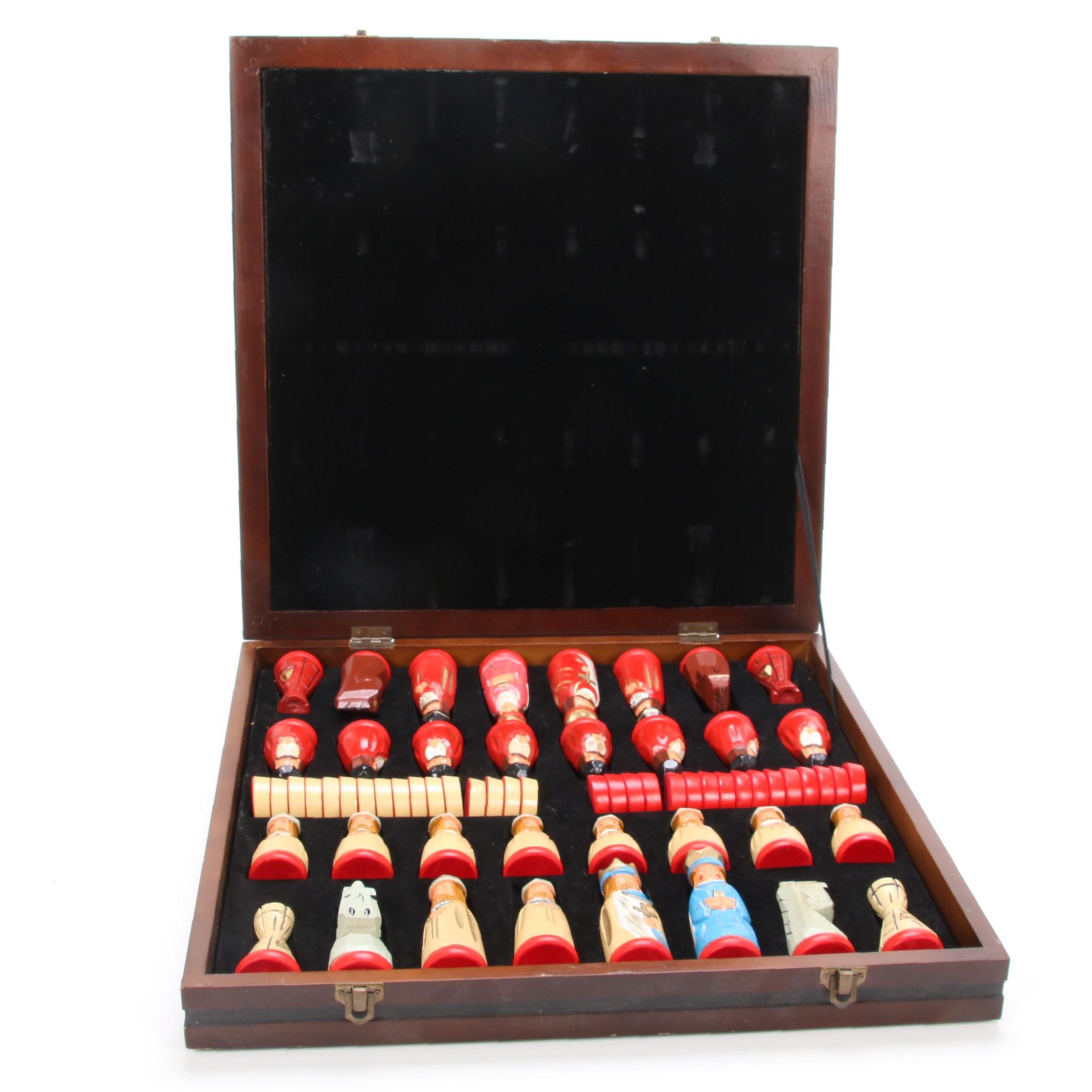 Thomas Pacconi Classics Wooden Chess and Checkers Set