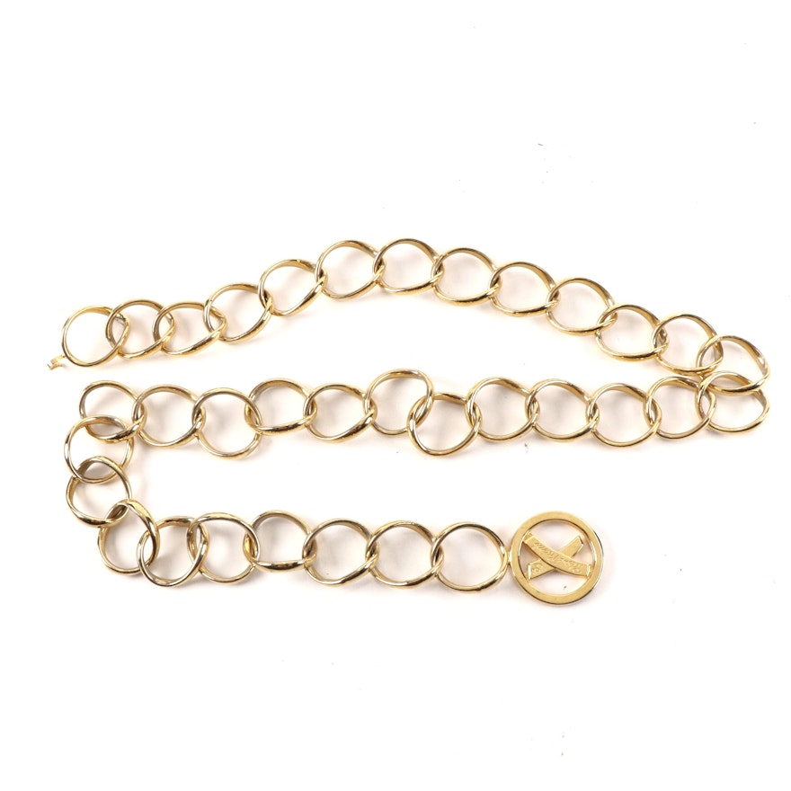 Paloma Picasso Gold Tone Chain Link Belt