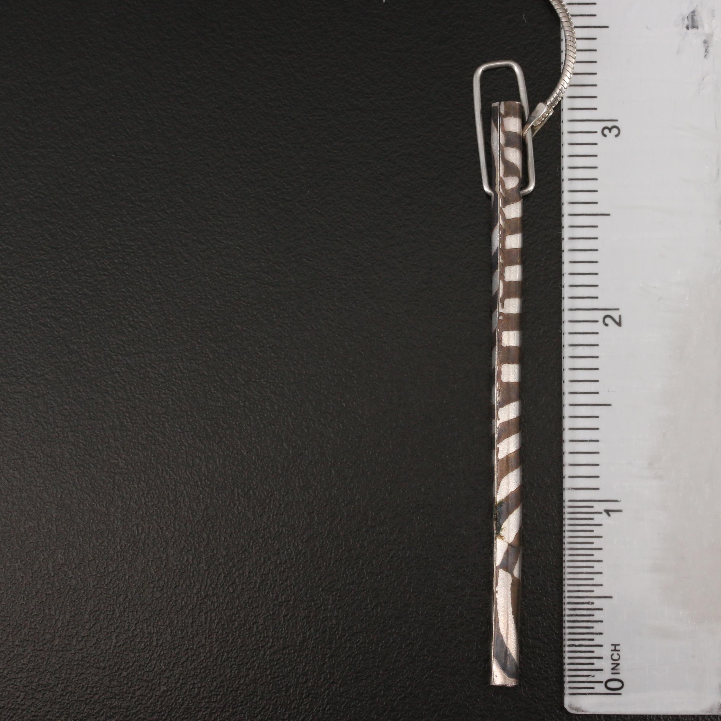 Trish Stevenson Sterling Niello Lariat and Earrings