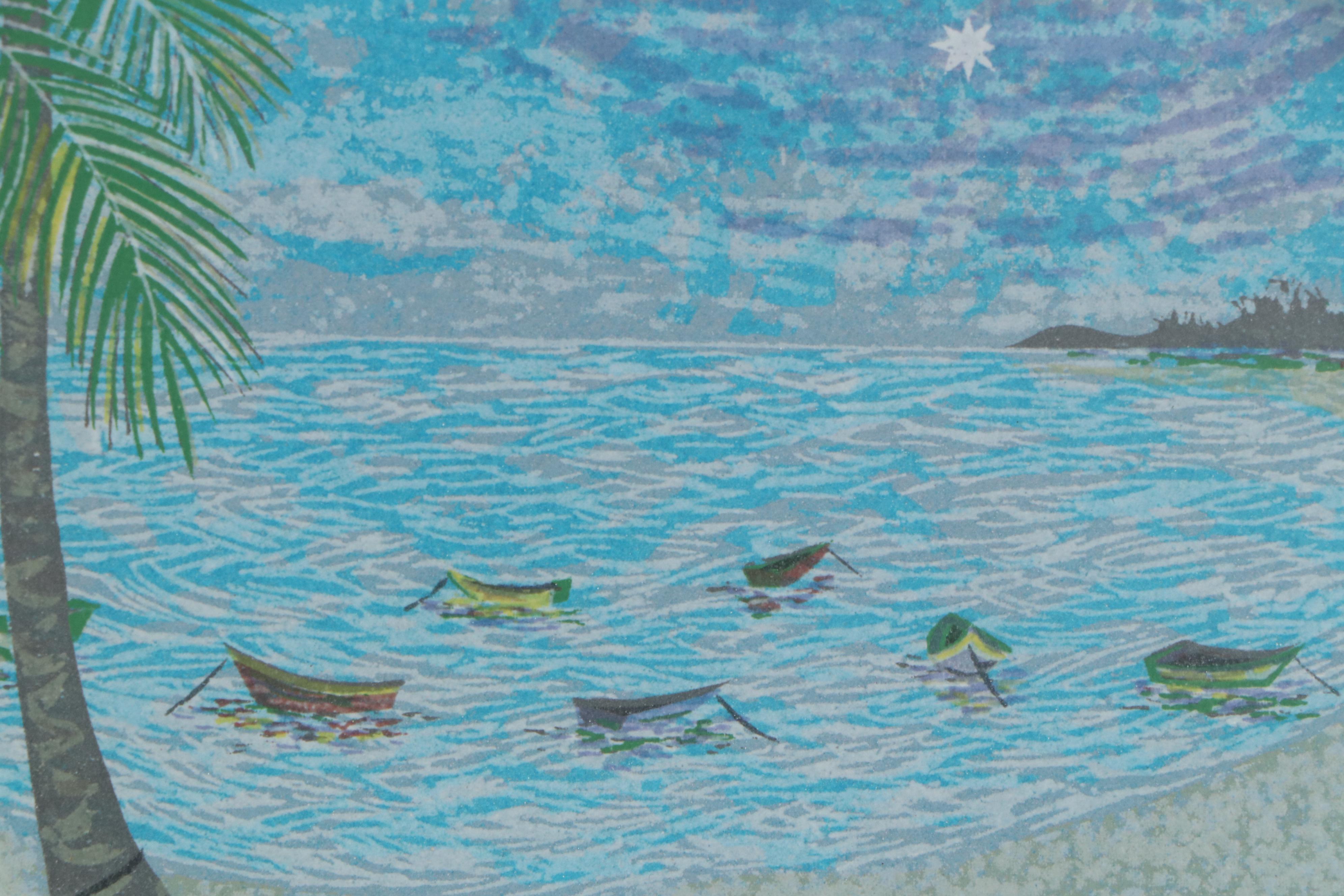 Lizette Lugo Serigraph "Vaciamiento del Pescador (Fisherman's Emptying)," 1991