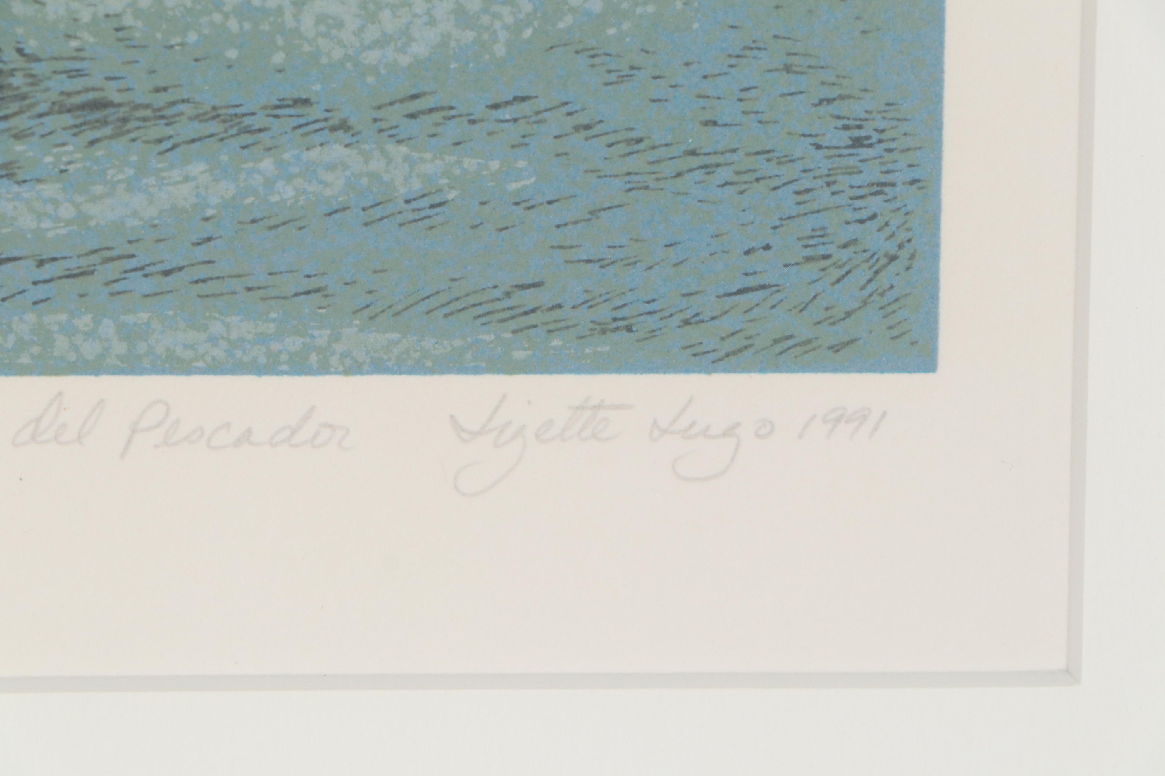 Lizette Lugo Serigraph "Vaciamiento del Pescador (Fisherman's Emptying)," 1991