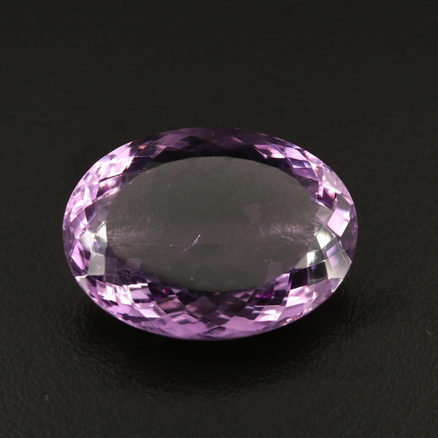 Loose 32.21 CT Oval Faceted Amethyst