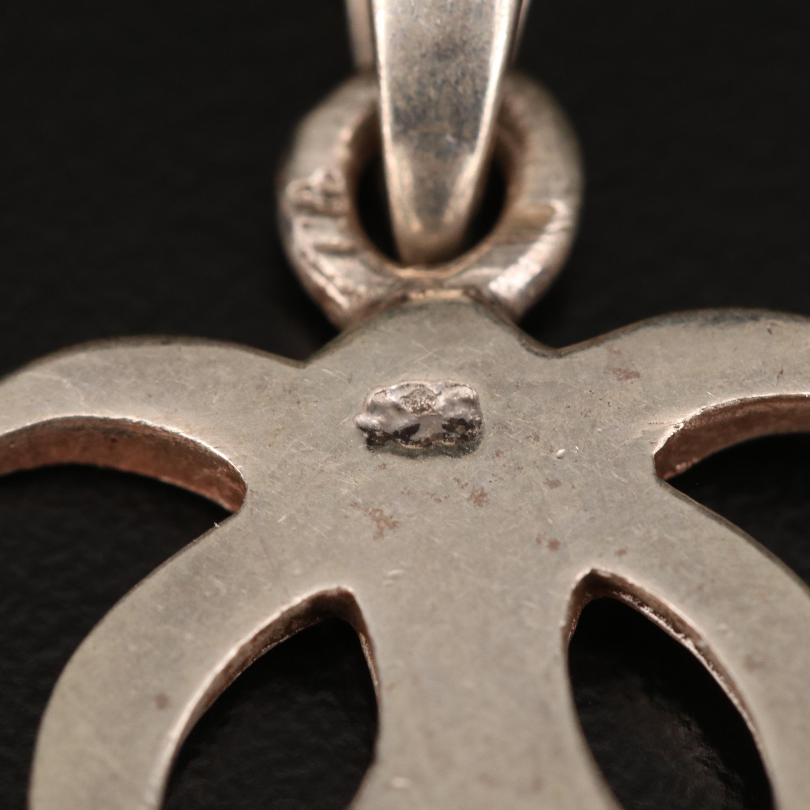 Sterling Silver Biohazard Symbol Pendant