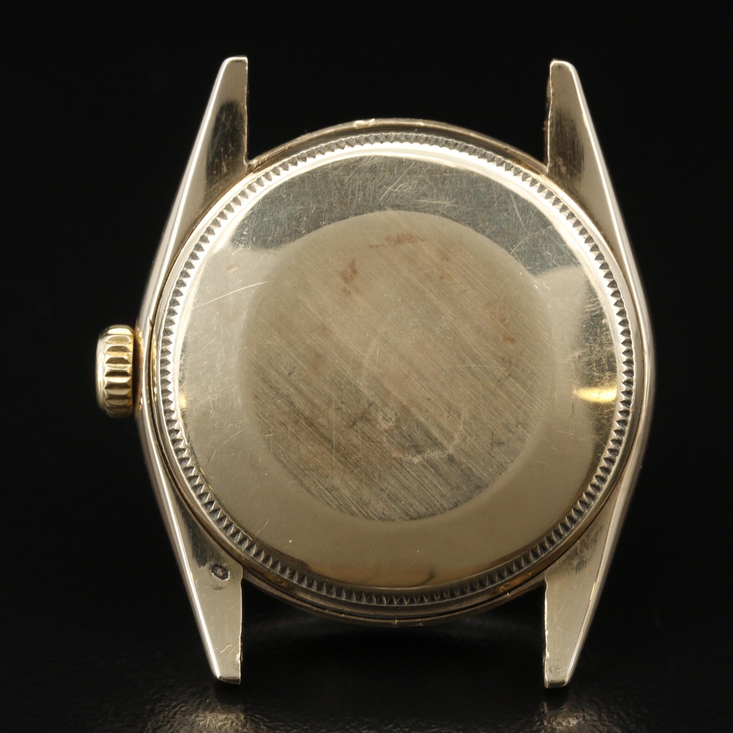1952 Rolex Oyster Perpetual Bubble Back 14K Automatic Watch