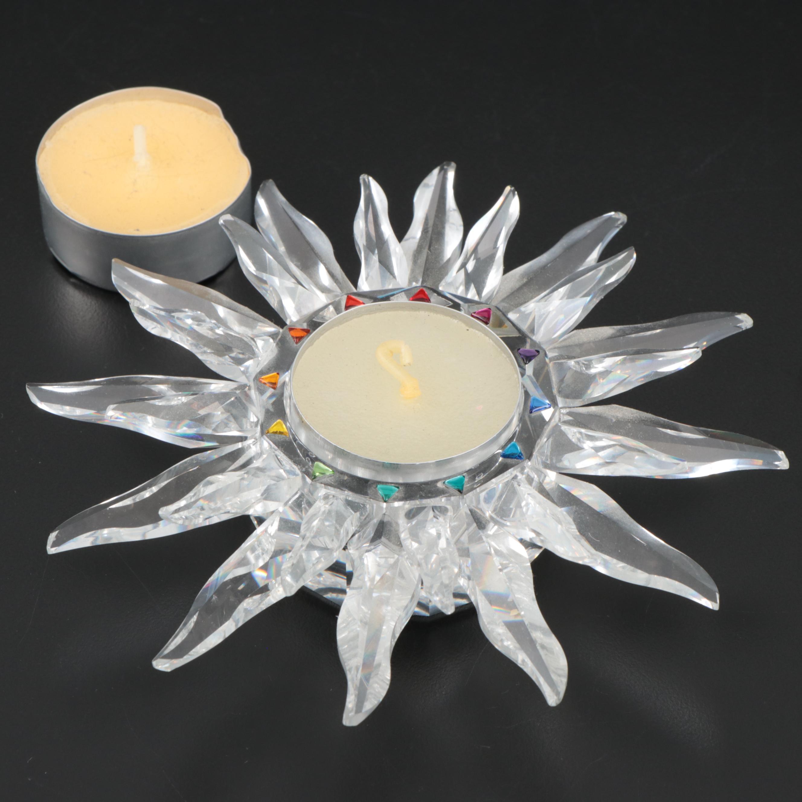 Swarovski Crystal "Solaris" Candle Holder with "Solifor" Bud Vase and More