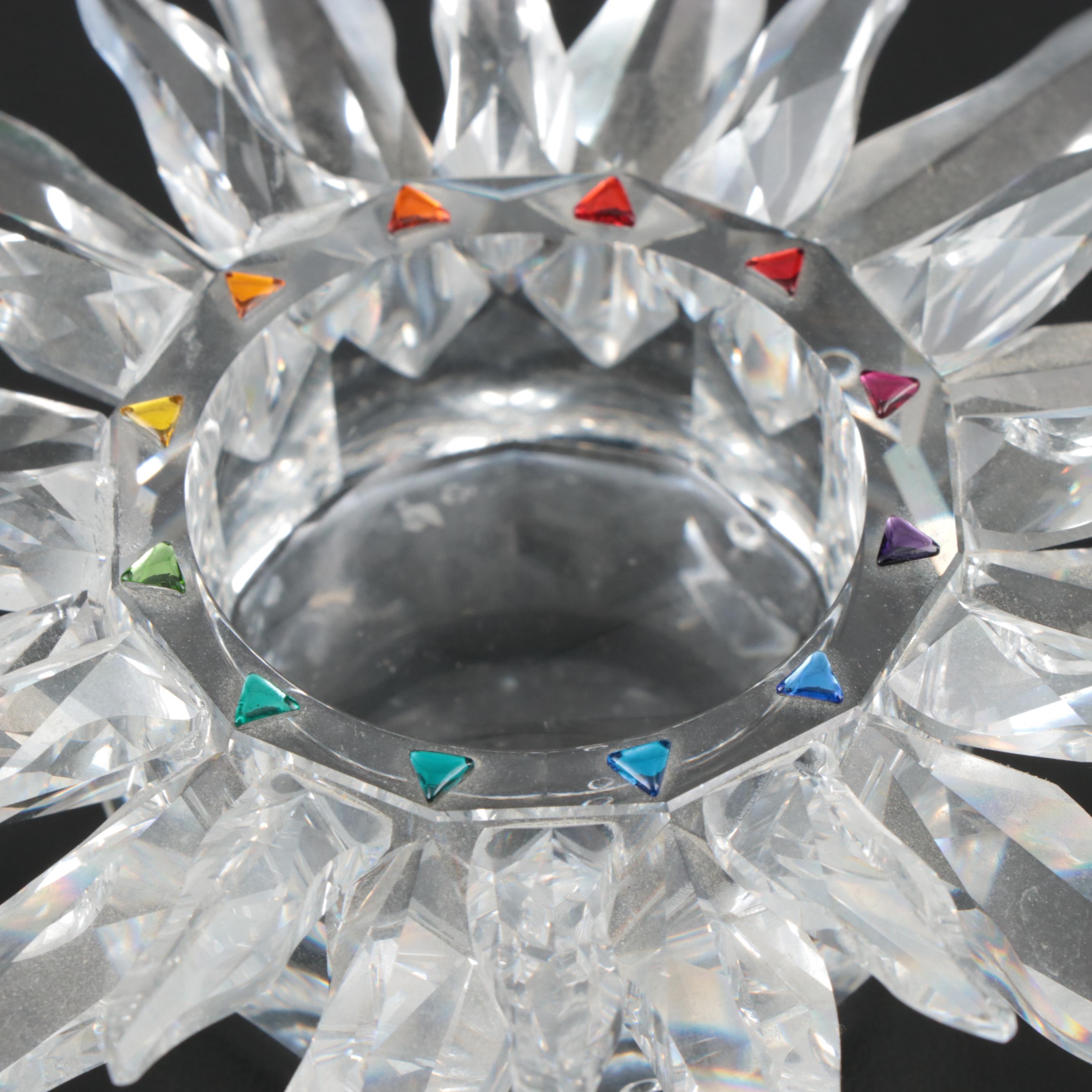 Swarovski Crystal "Solaris" Candle Holder with "Solifor" Bud Vase and More