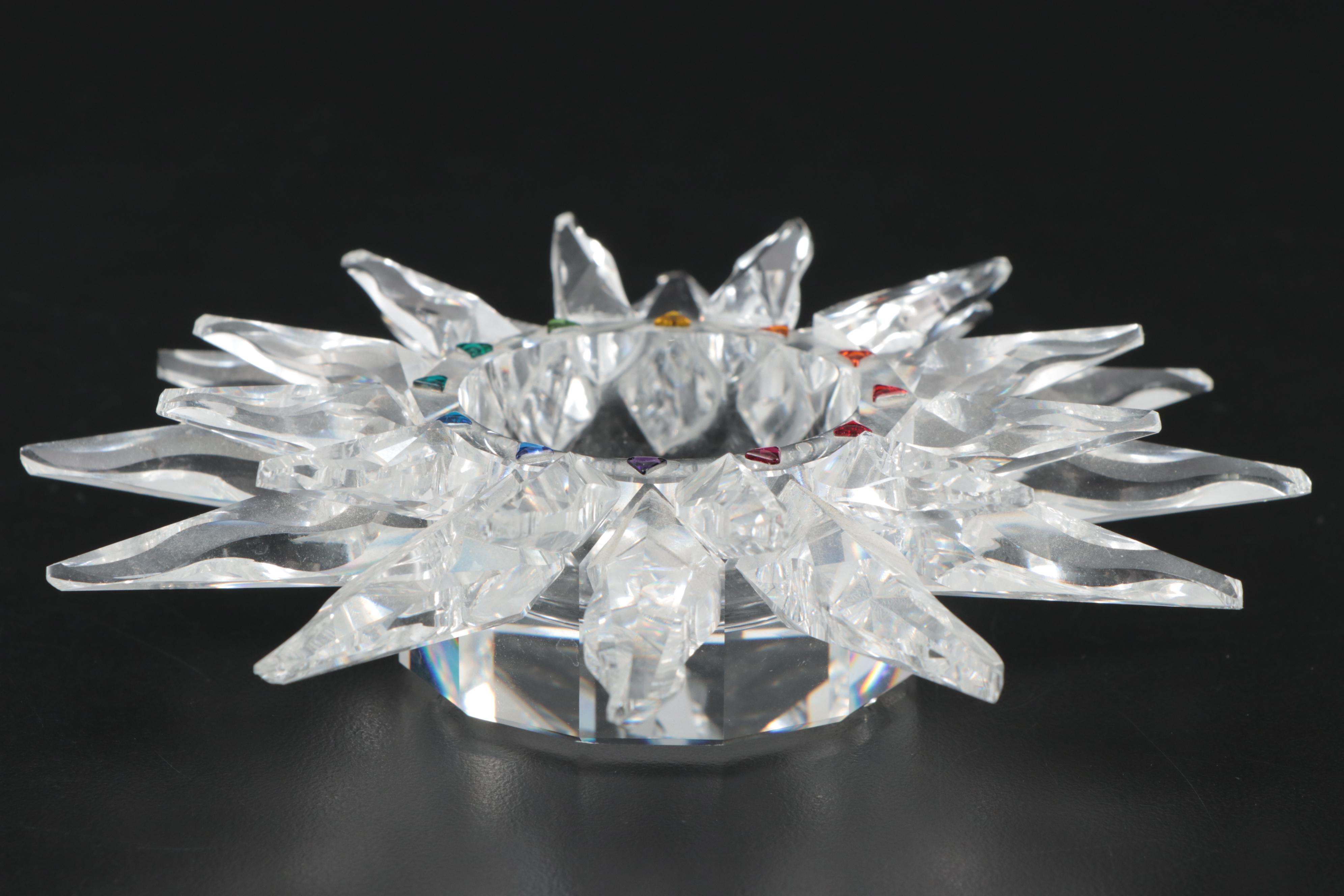 Swarovski Crystal "Solaris" Candle Holder with "Solifor" Bud Vase and More