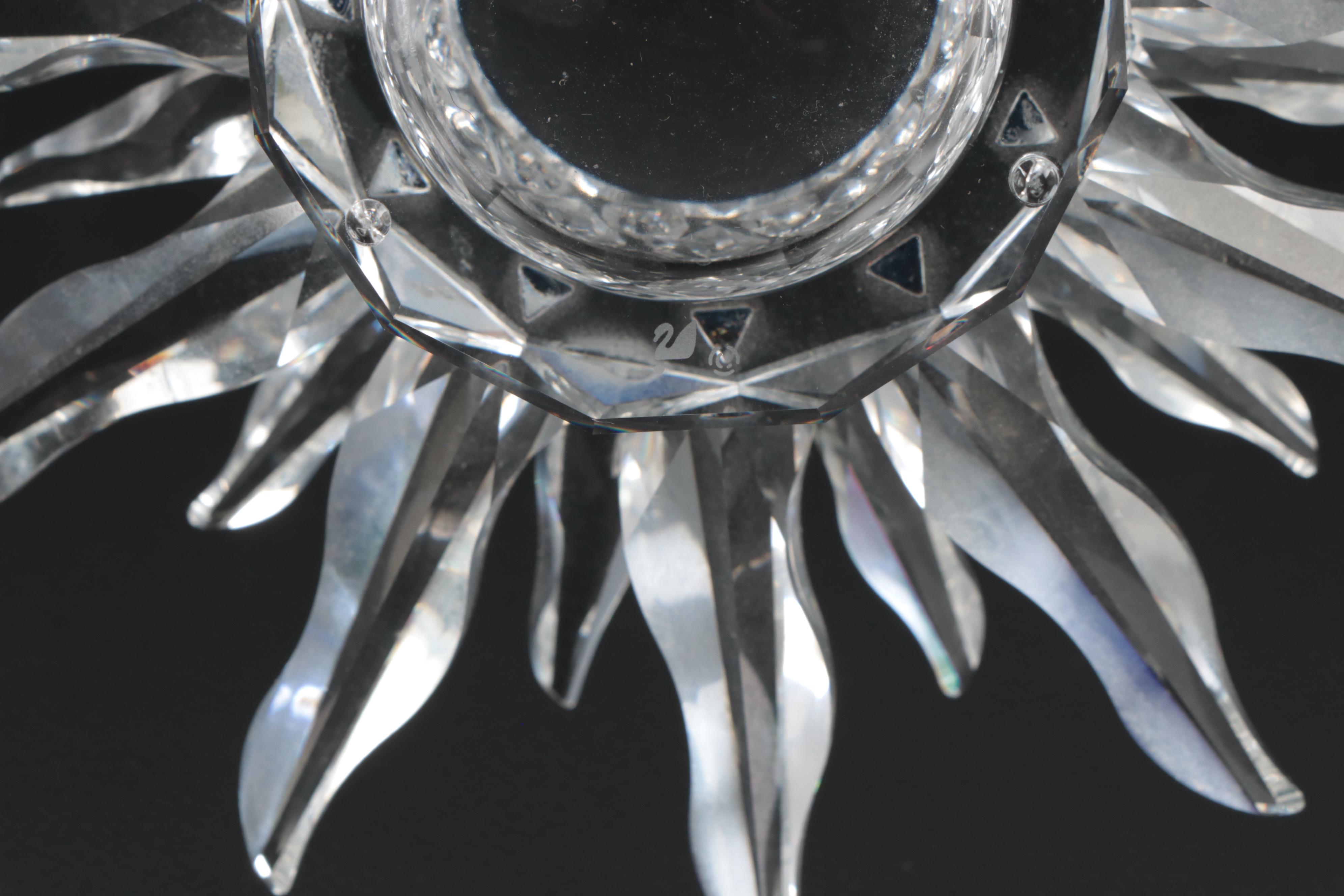 Swarovski Crystal "Solaris" Candle Holder with "Solifor" Bud Vase and More