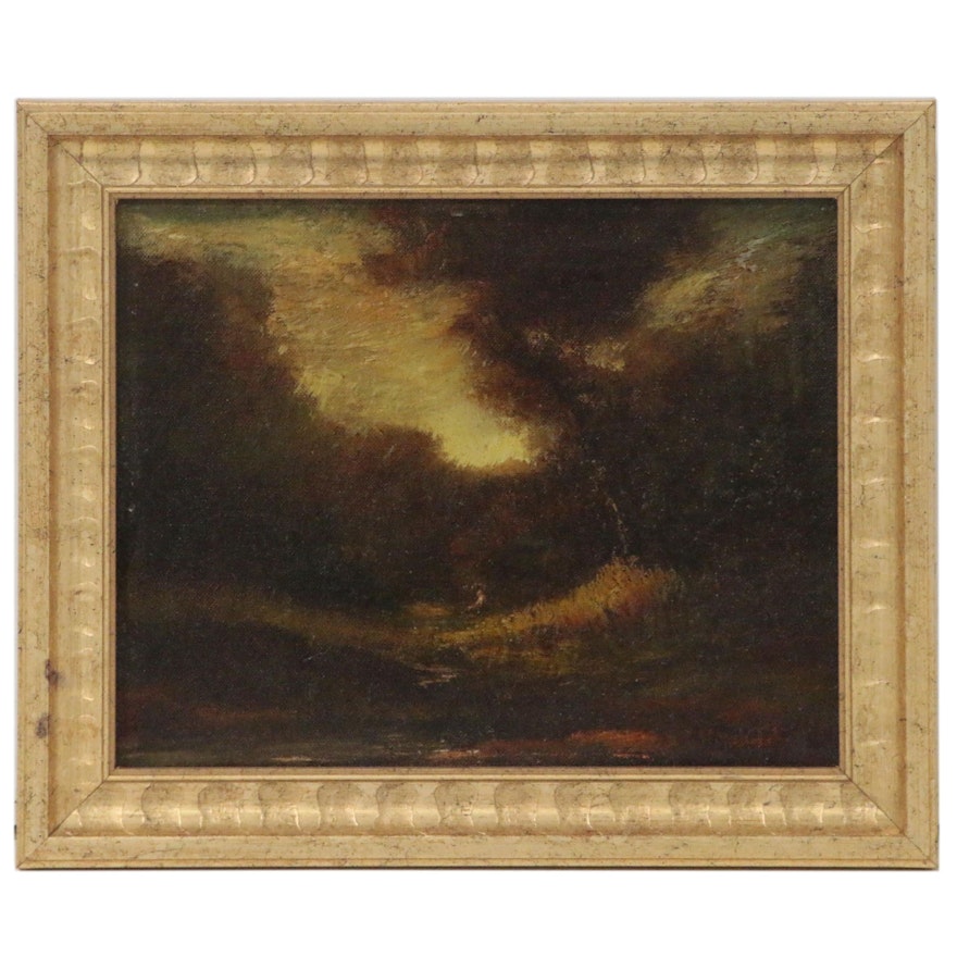 Hudson Mindell Kitchell Tonalist Landscape Painting