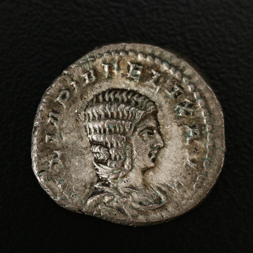 Ancient Roman Imperial AR Denarius of Julia Domna, ca. 193 A.D.