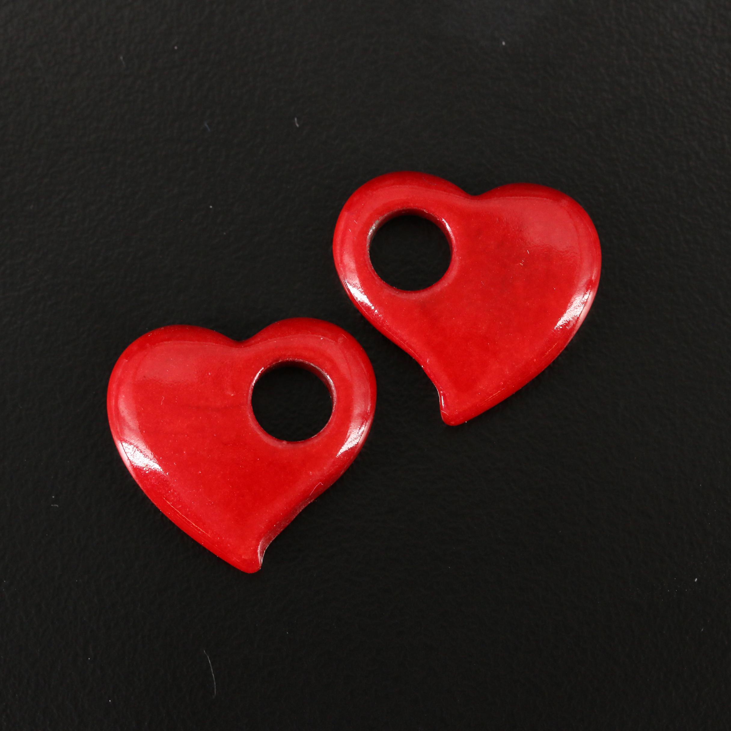 14K Stars and Enamel Heart Earring Enhancers